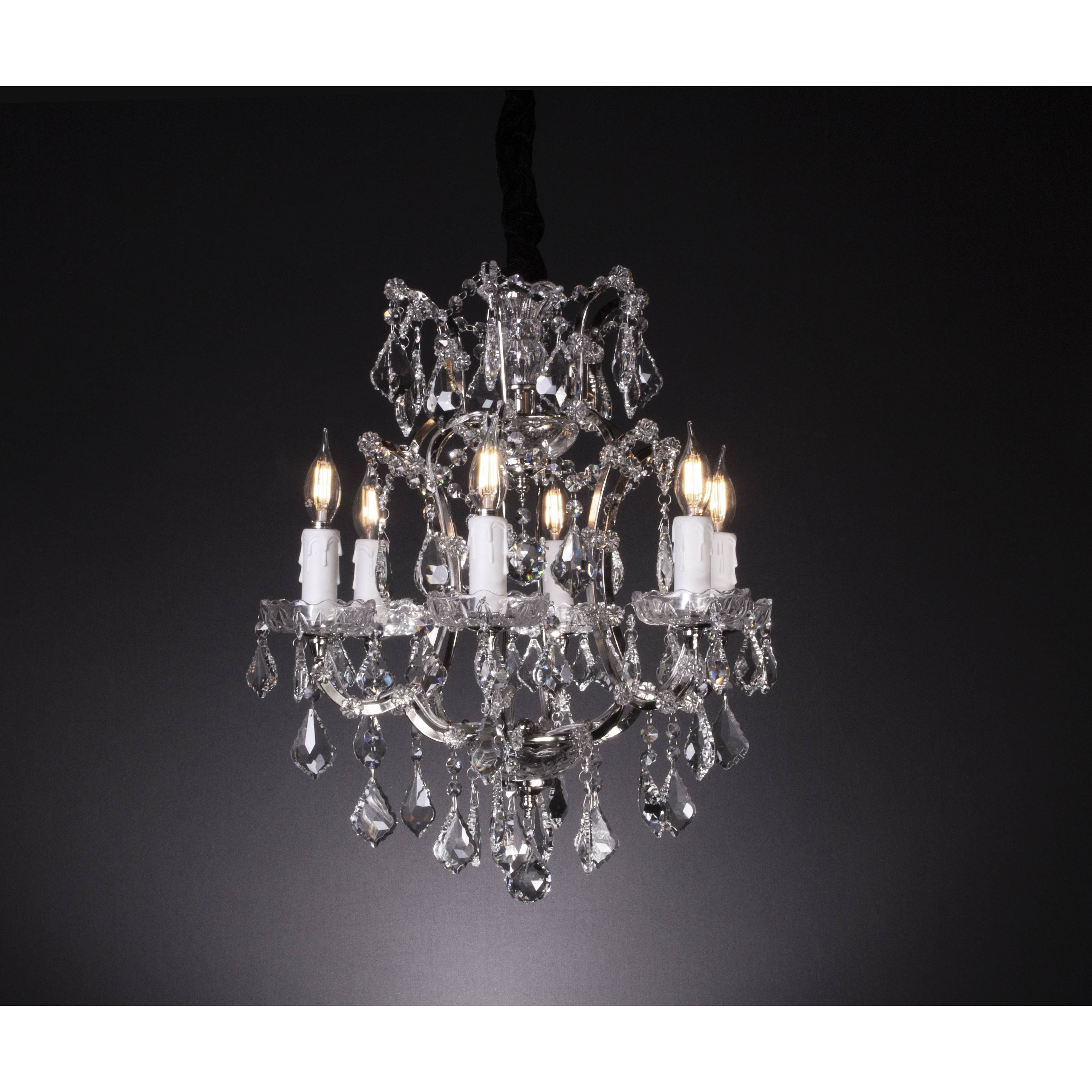 6 Light Maria Theresa Crystal Chandelier - Italian Concept - 