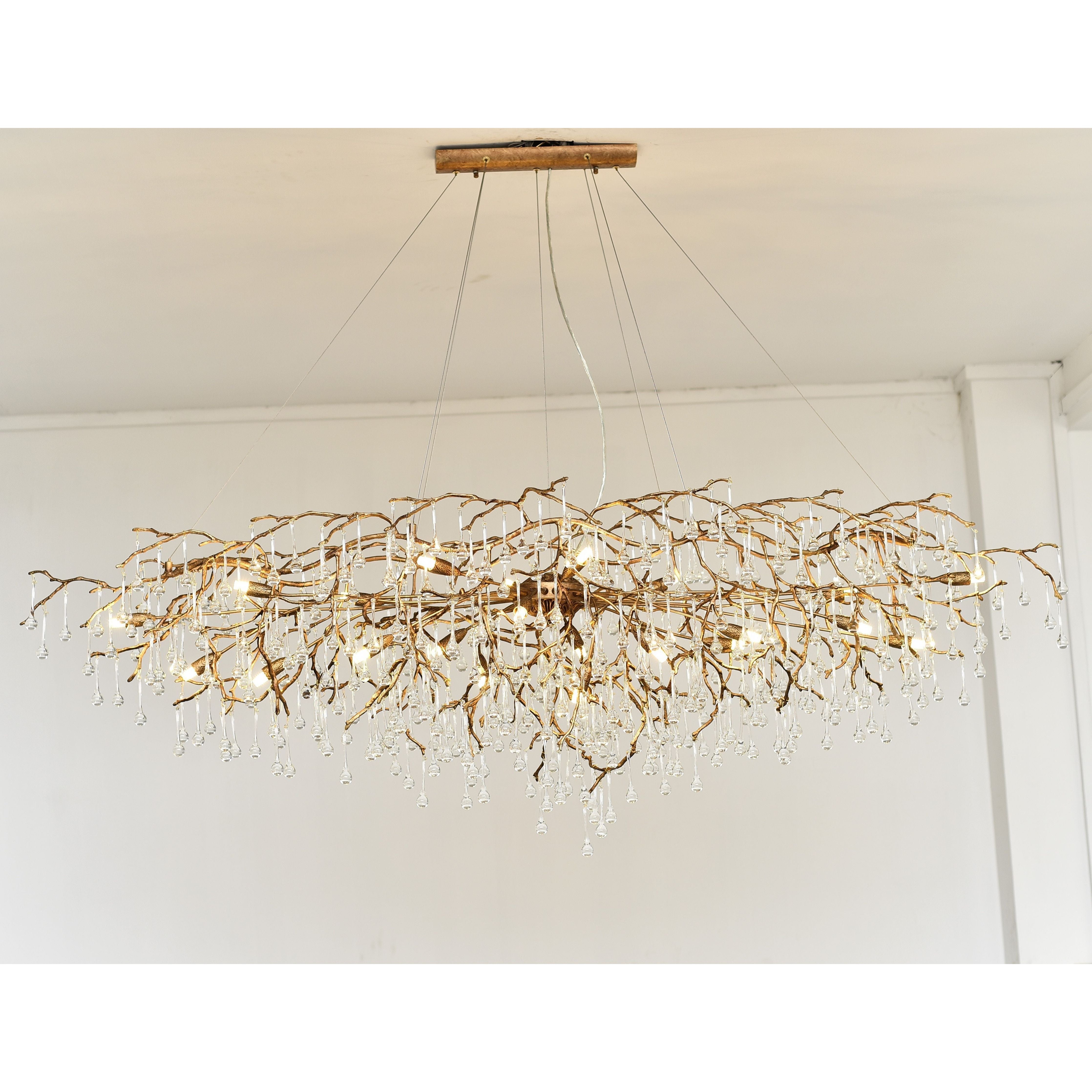 Livio Oval Branching Teardrop Chandelier - Italian Concept