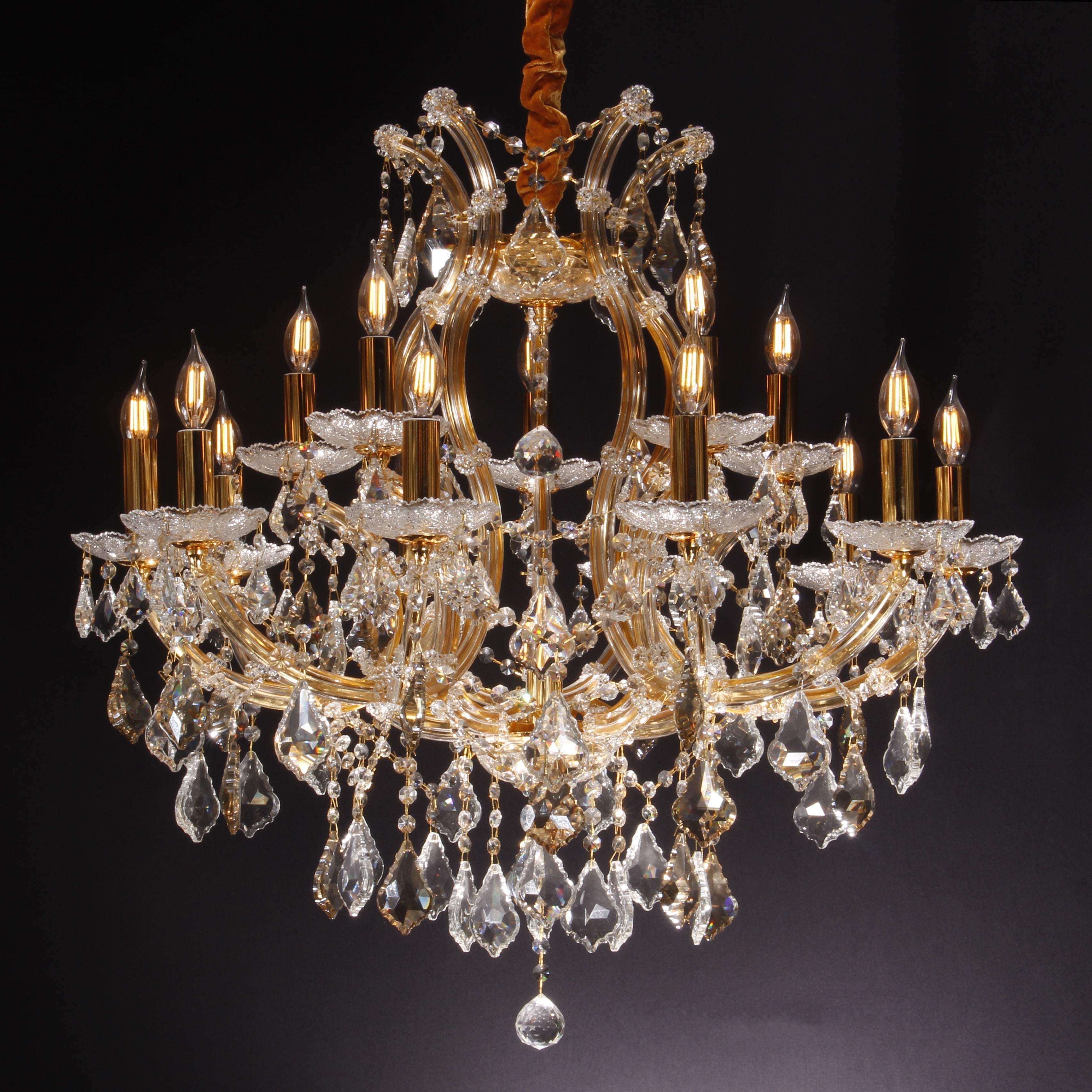 Maria Theresa 16 Light Silver 32" Crystal Chandelier - Italian Concept