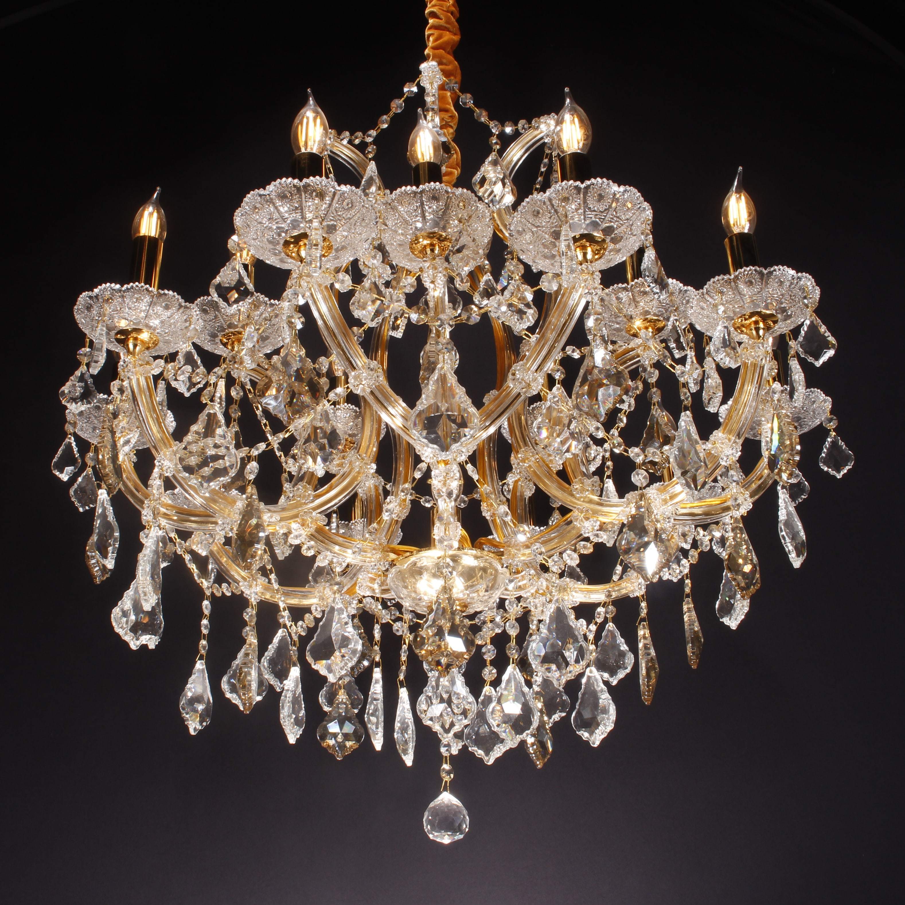 Maria Theresa 16 Light Silver 32" Crystal Chandelier - Italian Concept