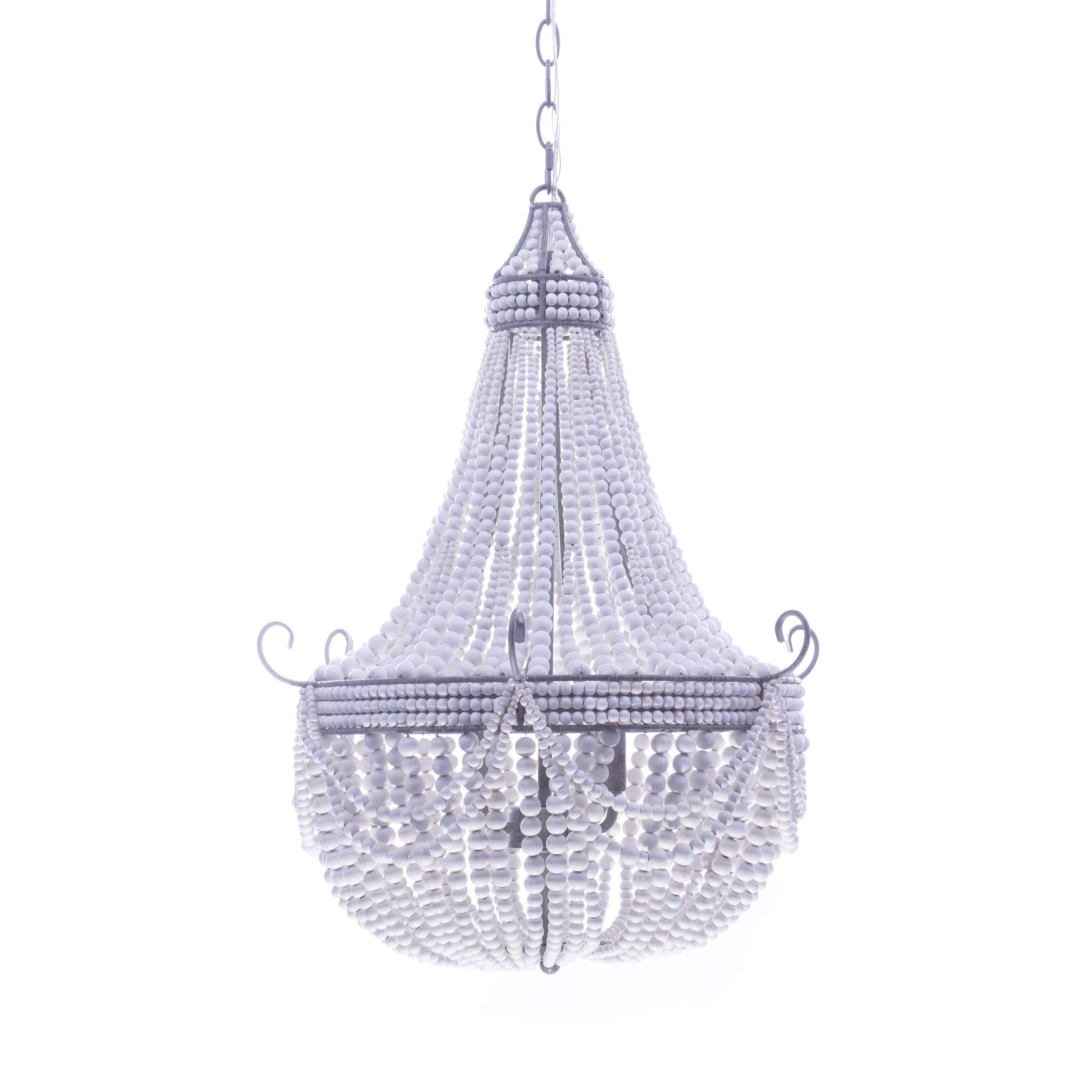 Atelier Wood Beaded Chandelier - Italian Concept - Size