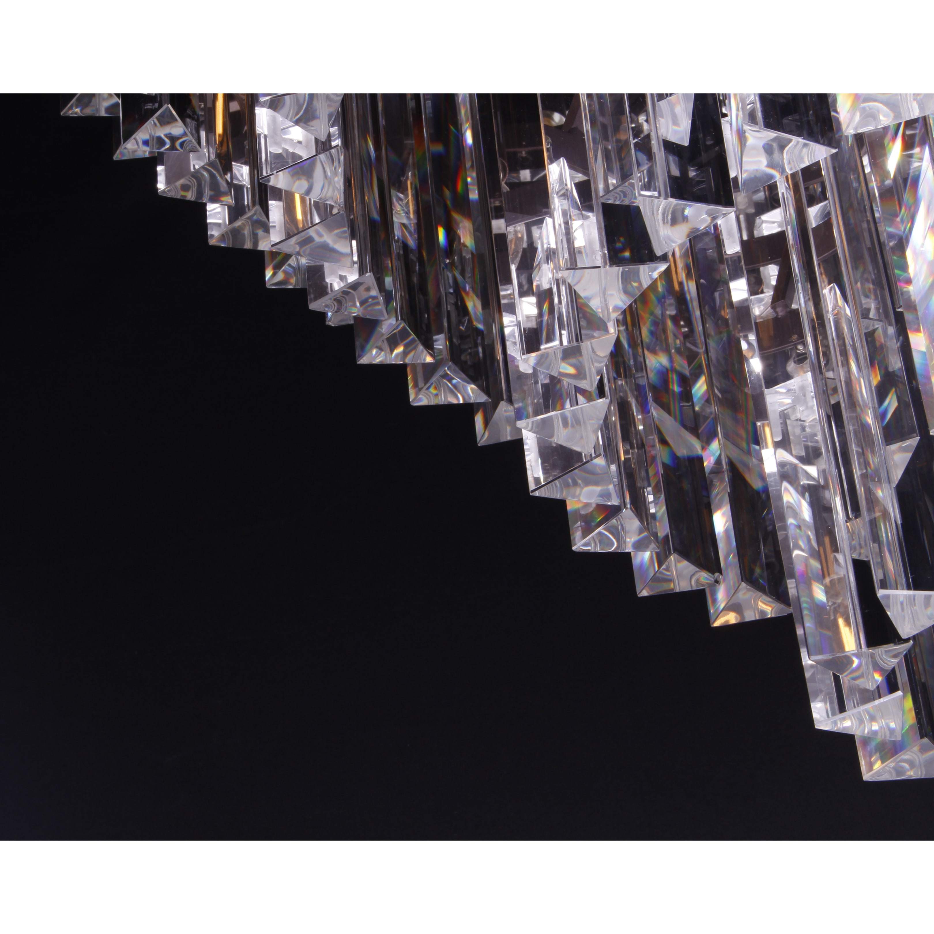 Apex Odeon Spiral Tiered/ Layered Crystal Fringe Chandelier 36" - Italian Concept - 