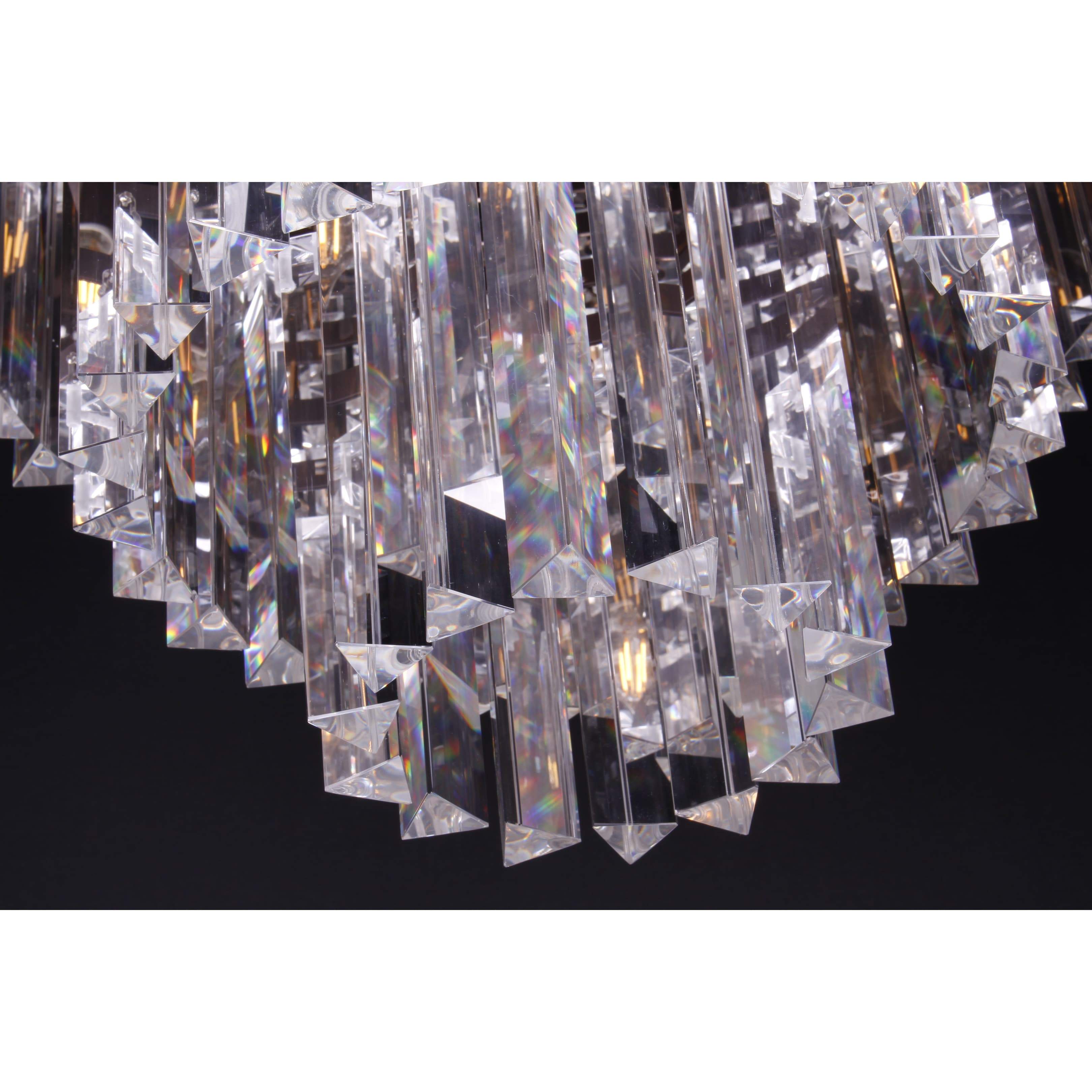 Flushmount Apex Odeon Tiered Round Crystal Fringe Chandelier Collection - Italian Concept - 