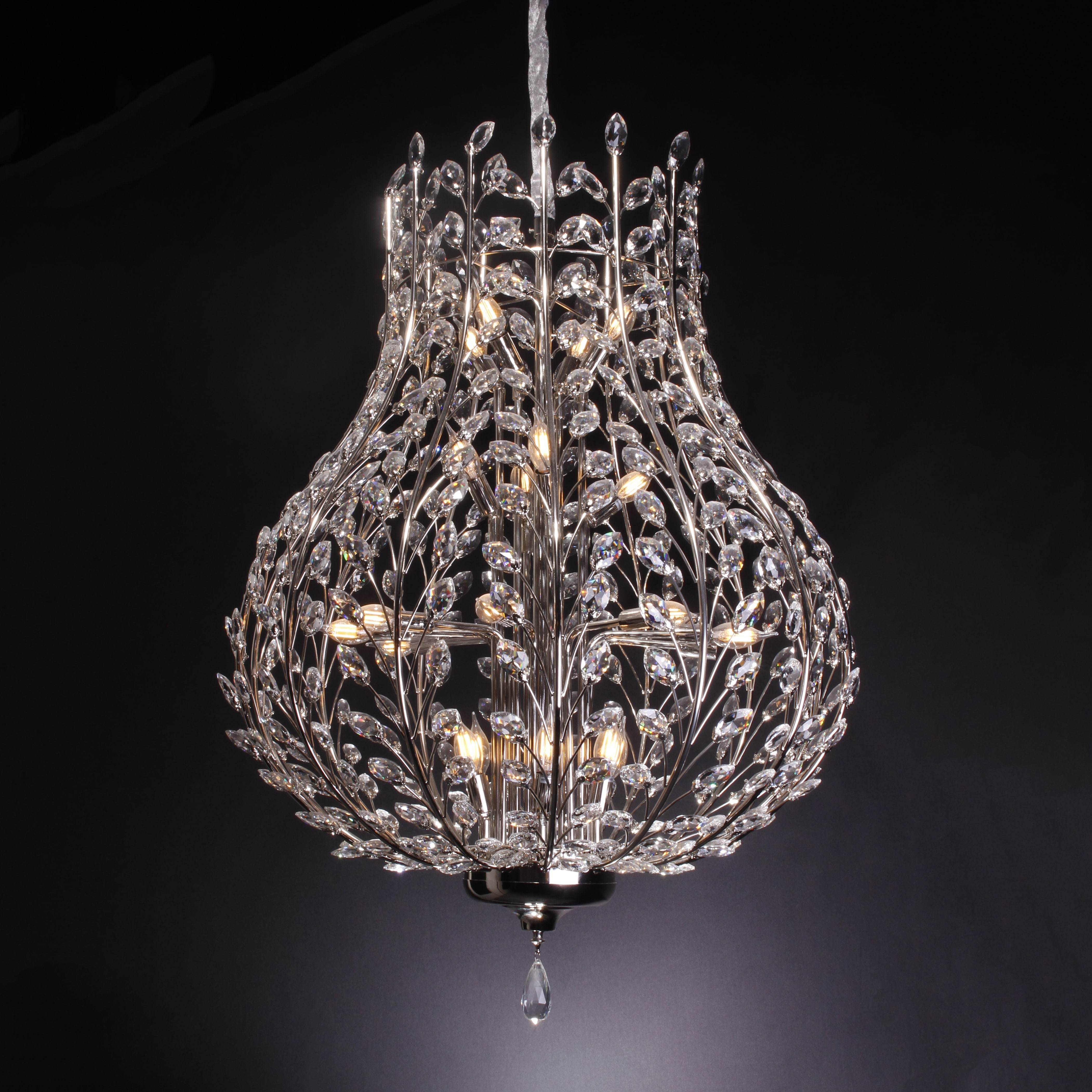 Roux Crystal Leaf Chandelier - Italian Concept