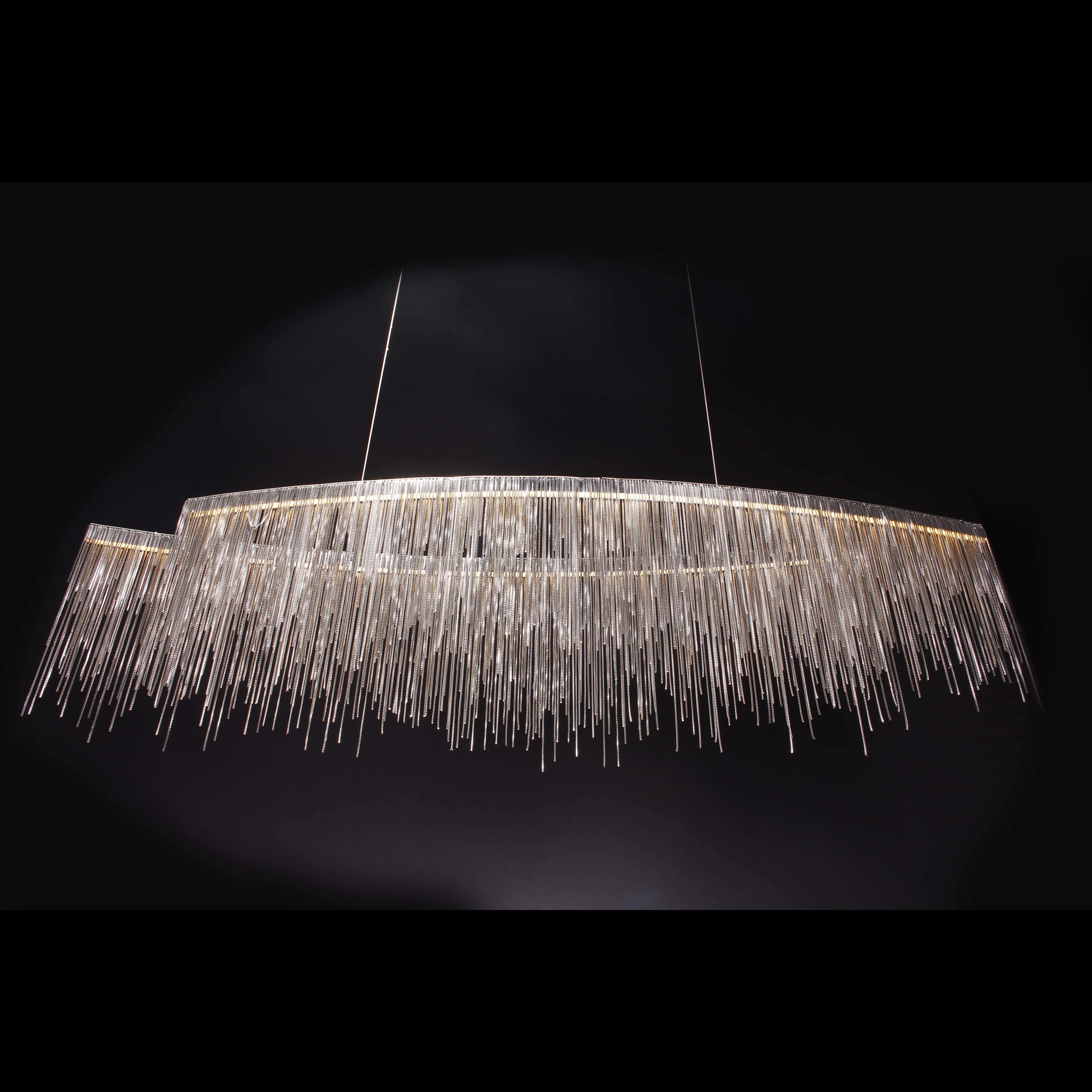 Villa Je Suis Oval 59" LED Chain Chandelier - Italian Concept
