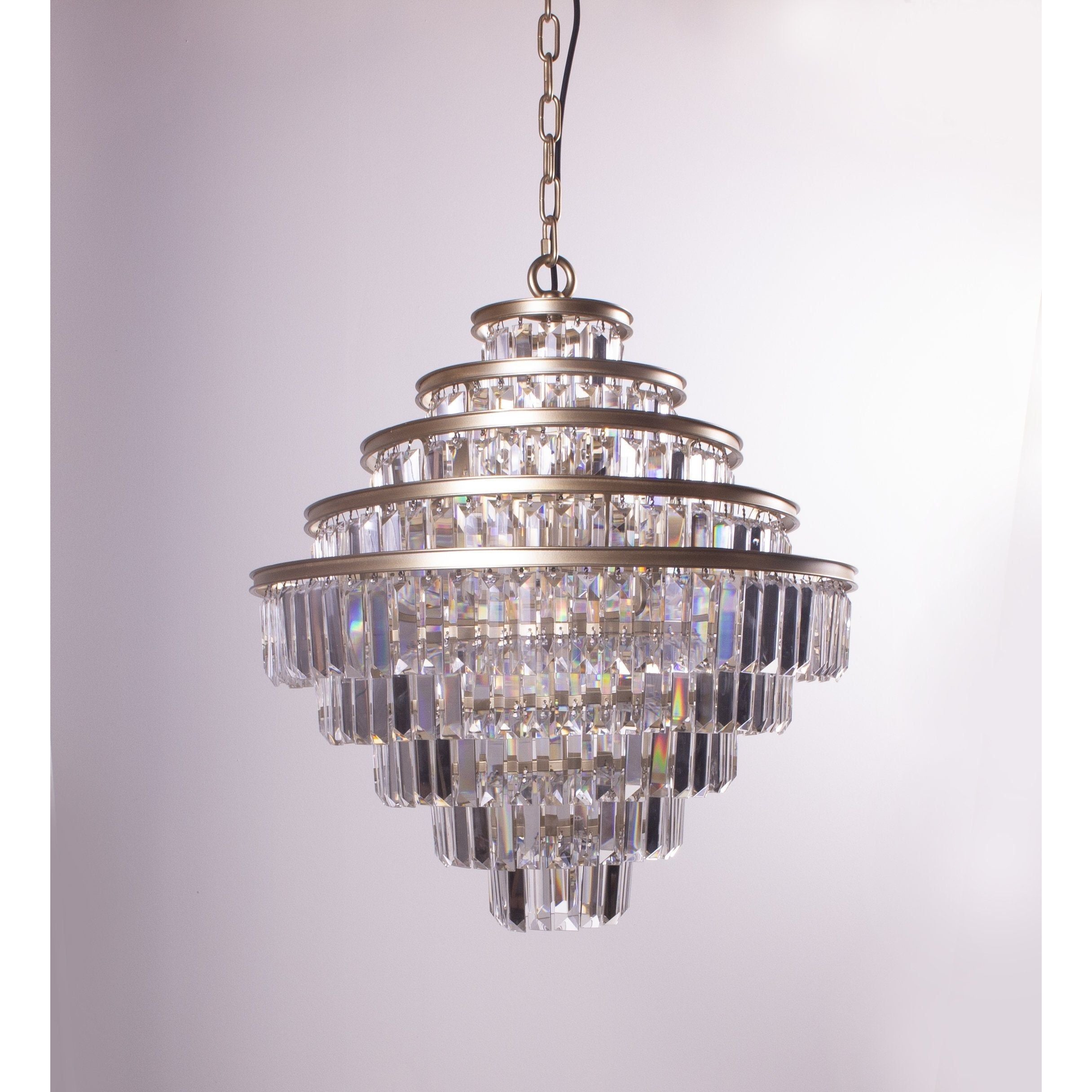 9-Tier Apex Odeon Fringe Crystal Chandelier - Italian Concept