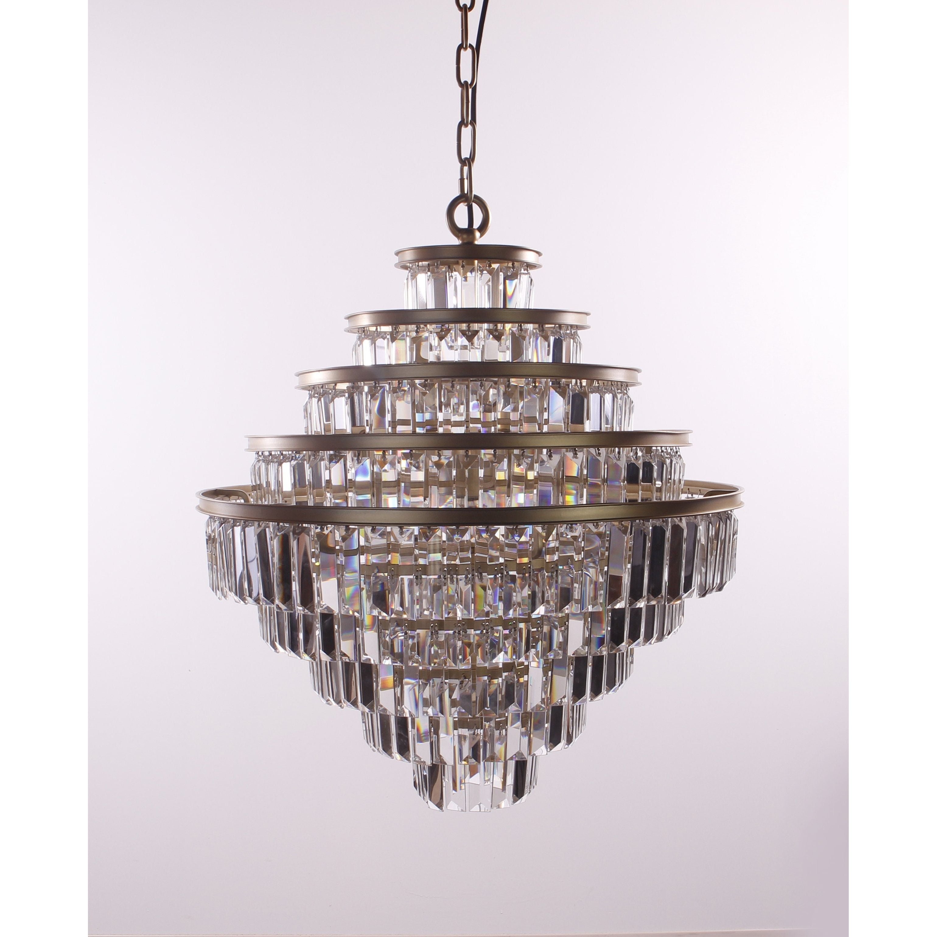 9-Tier Apex Odeon Fringe Crystal Chandelier - Italian Concept