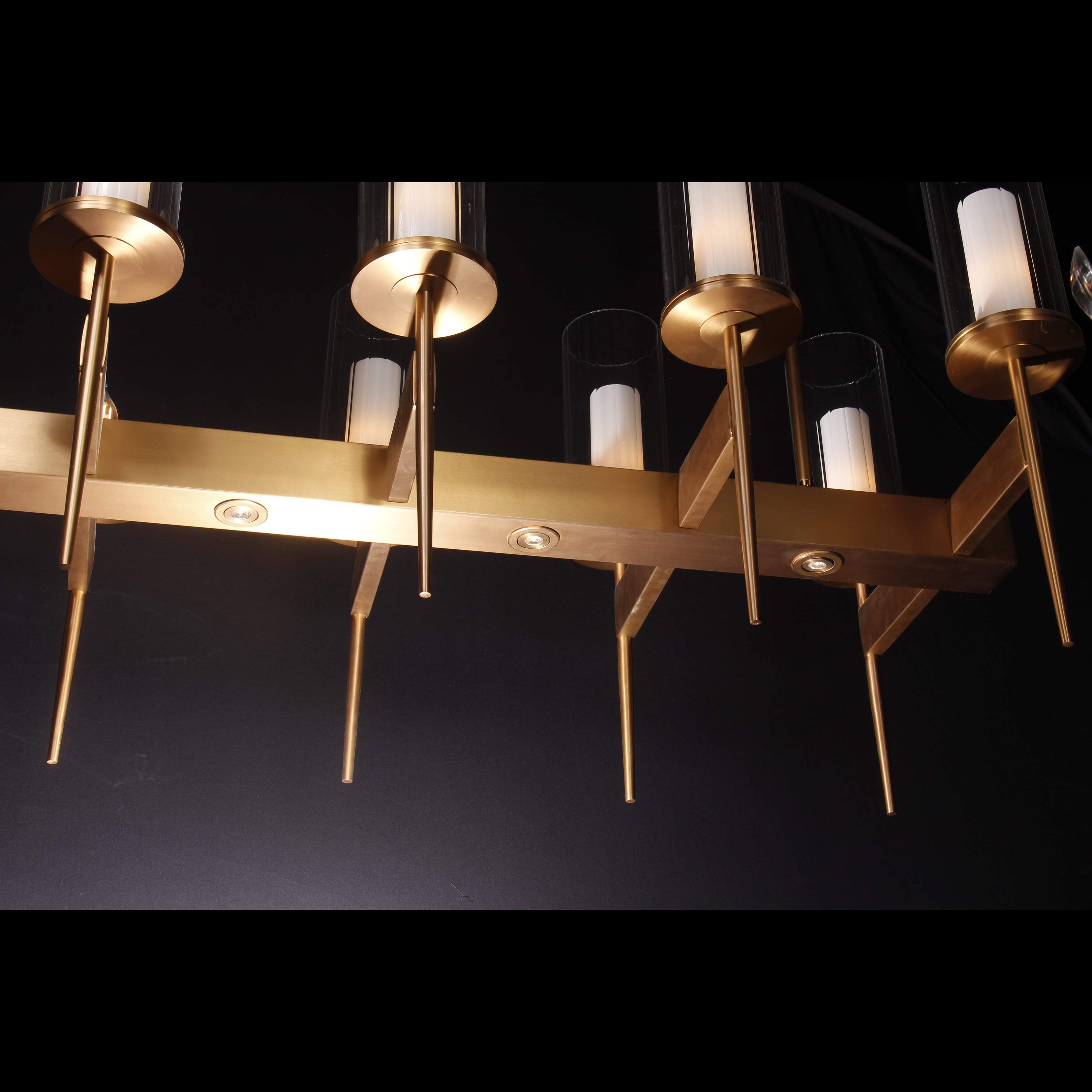 ULTA Brass Linear Rectangular Chandelier - Italian Concept