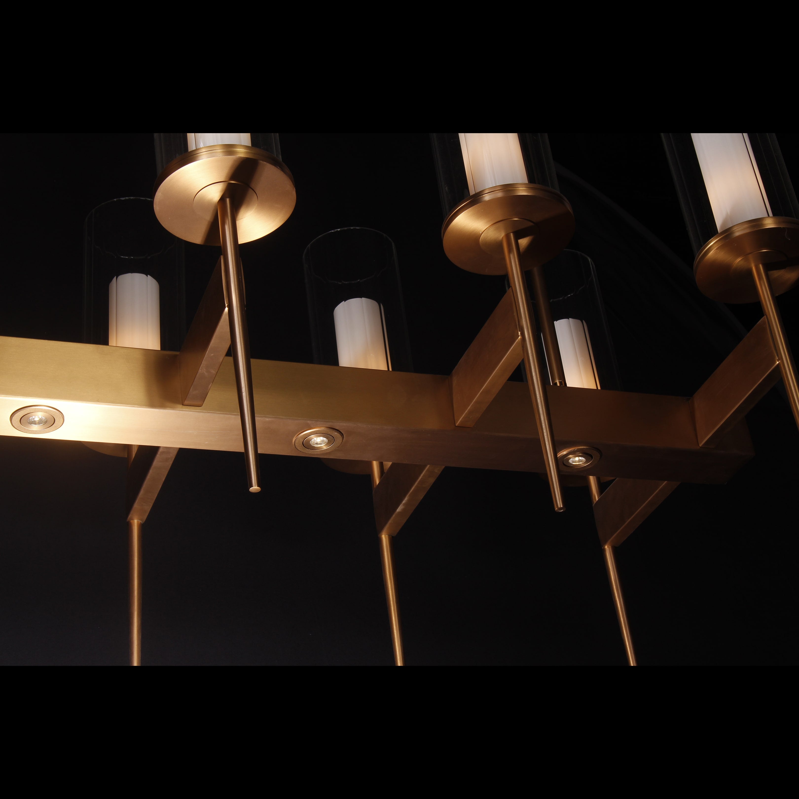 ULTA Brass Linear Rectangular Chandelier - Italian Concept