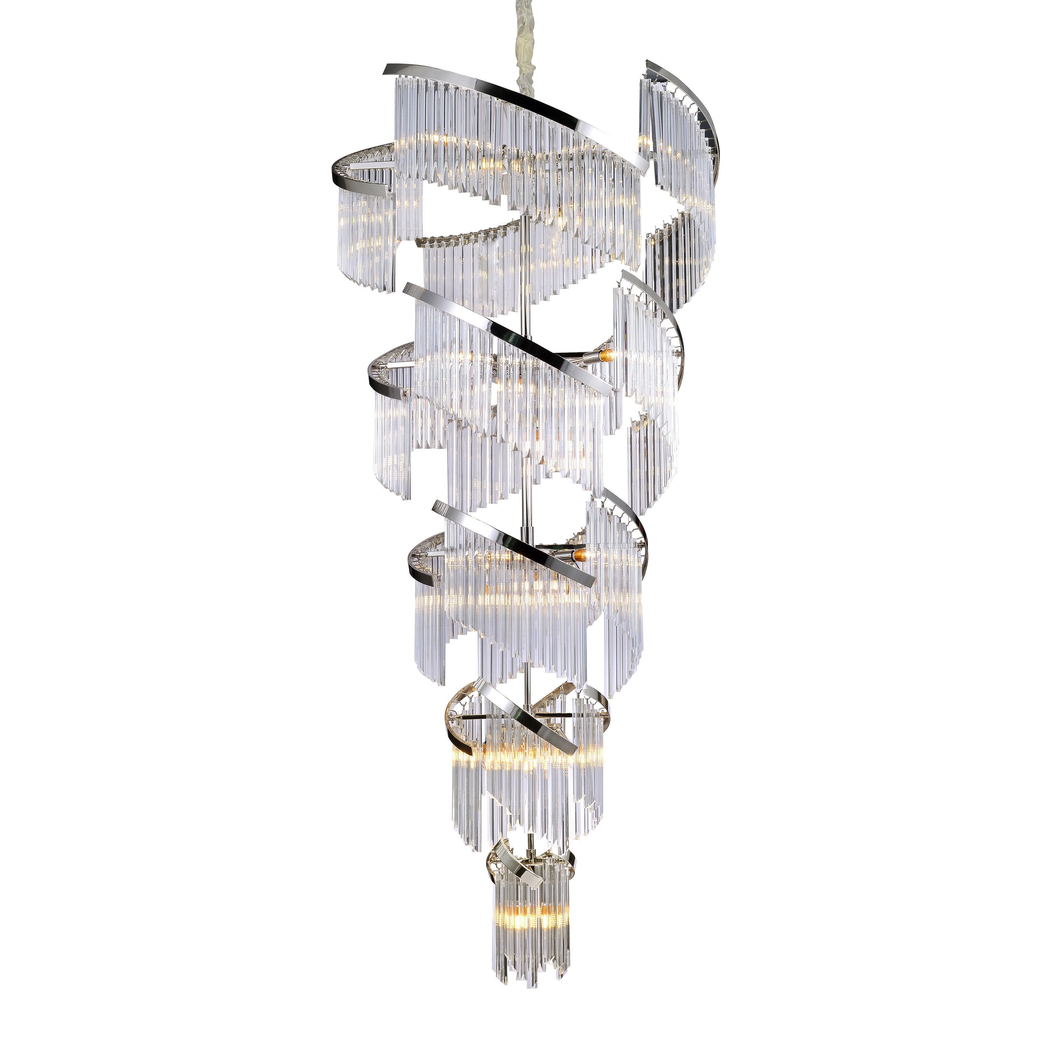 Twin Palms Foyer Crystal Chandelier - Italian Concept