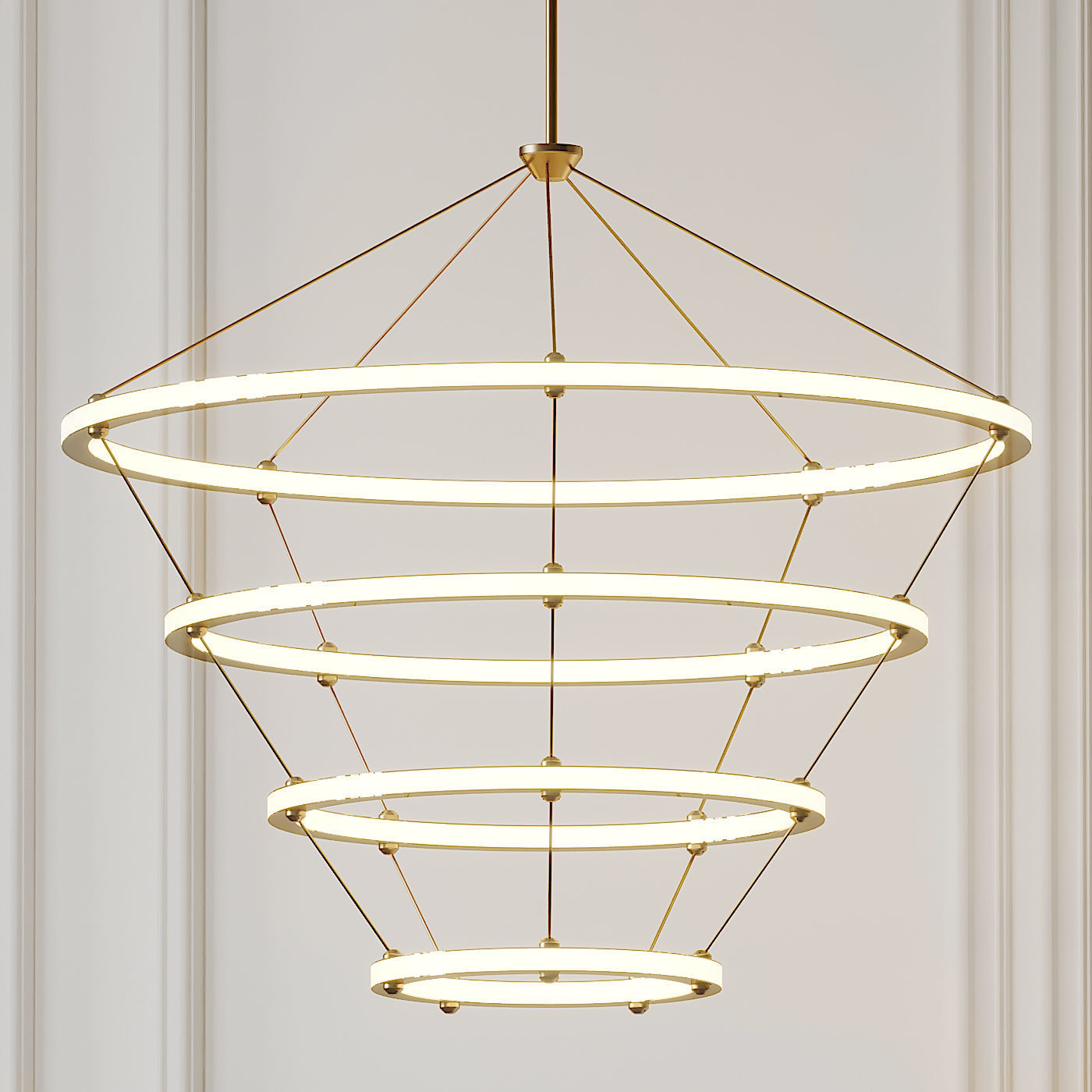 Ogee Arch 4-Ring Tiered LED Chandelier - Italian Concept