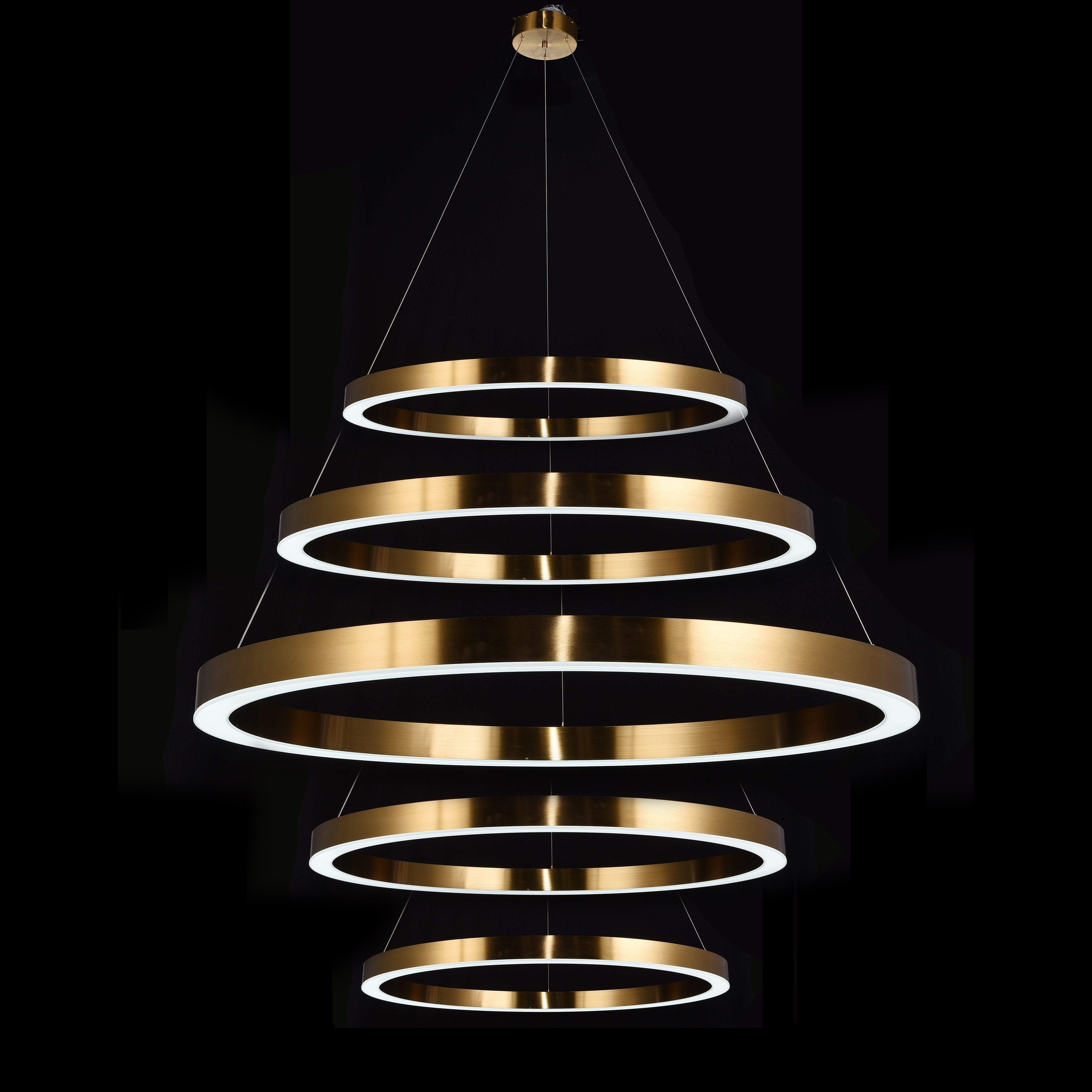 Liana Round 5-Ring Double LED Chandelier - Italian Concept - 