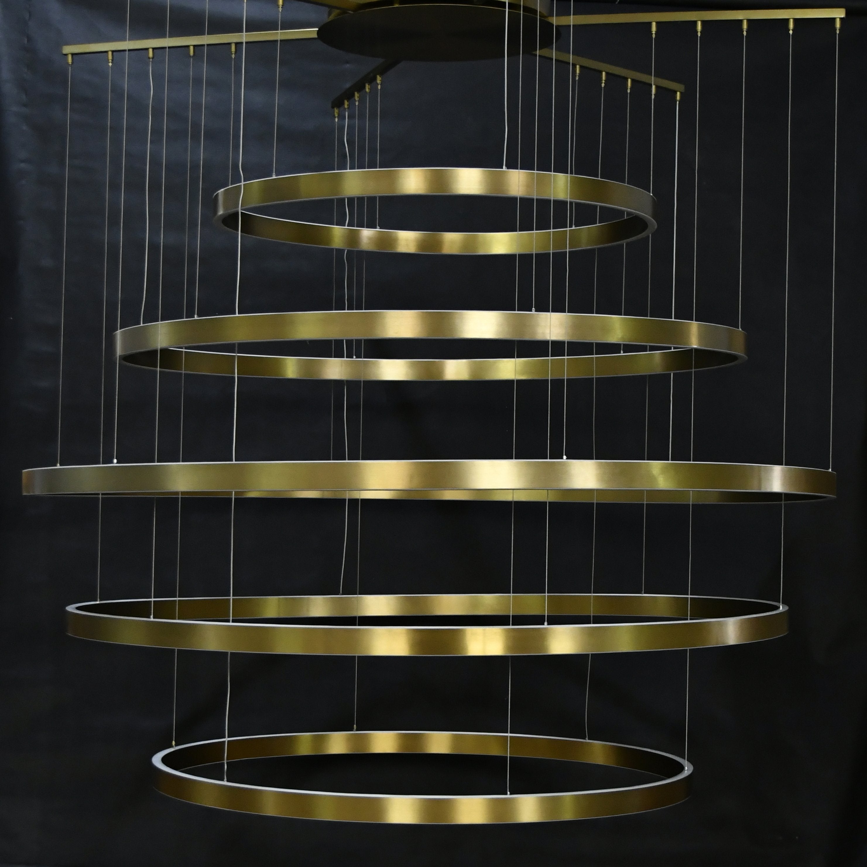 Liana Round 5-Ring Double LED Chandelier - Italian Concept - 