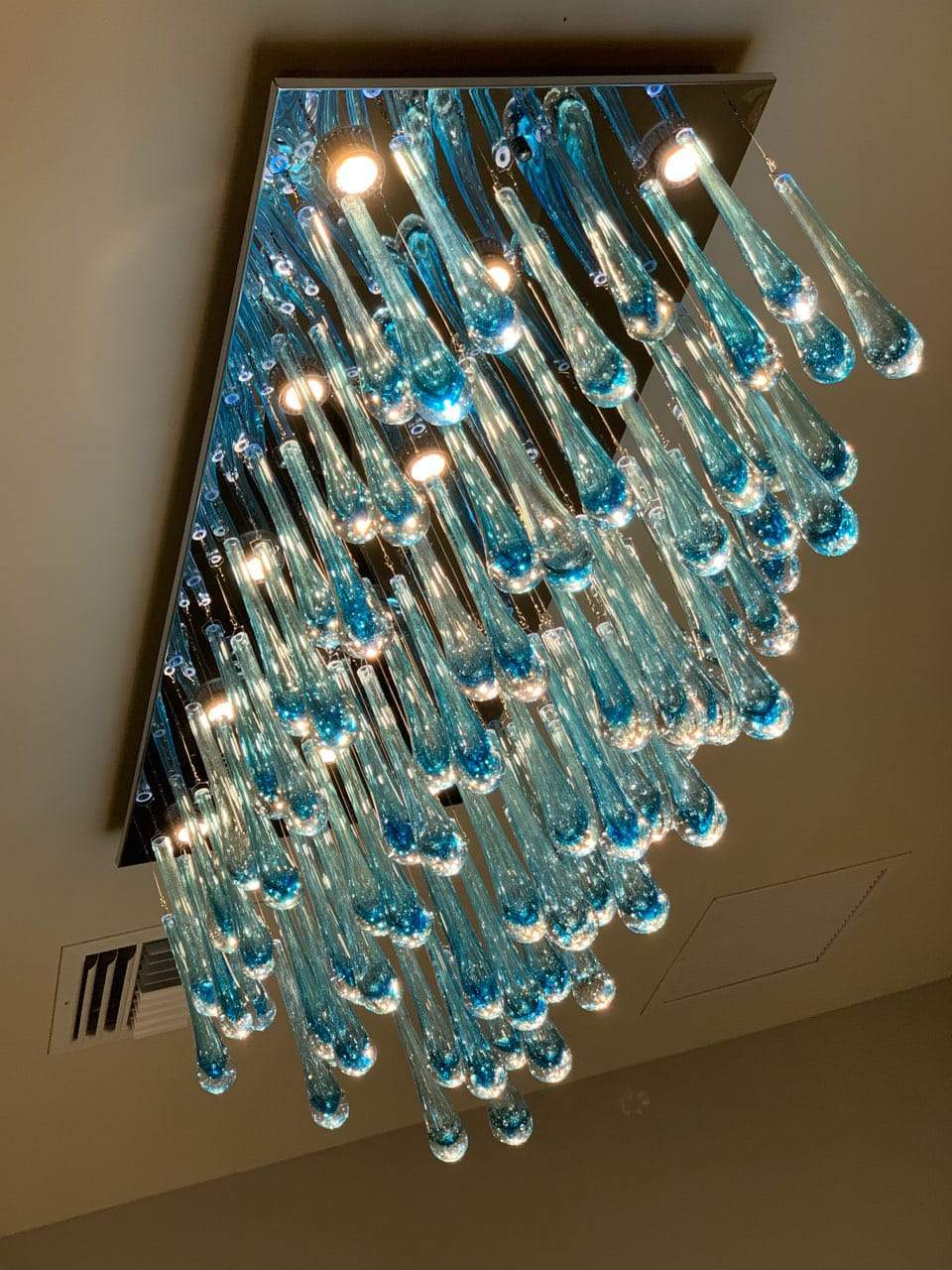 Art glass hot sale chandelier modern