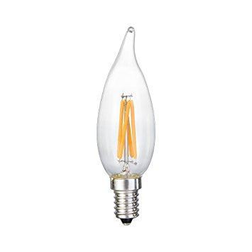 candelabra grow light bulbs 4W LED E12 Candelabra Bulb, 5000K (Cool White) / Frost Glass Frost Glass