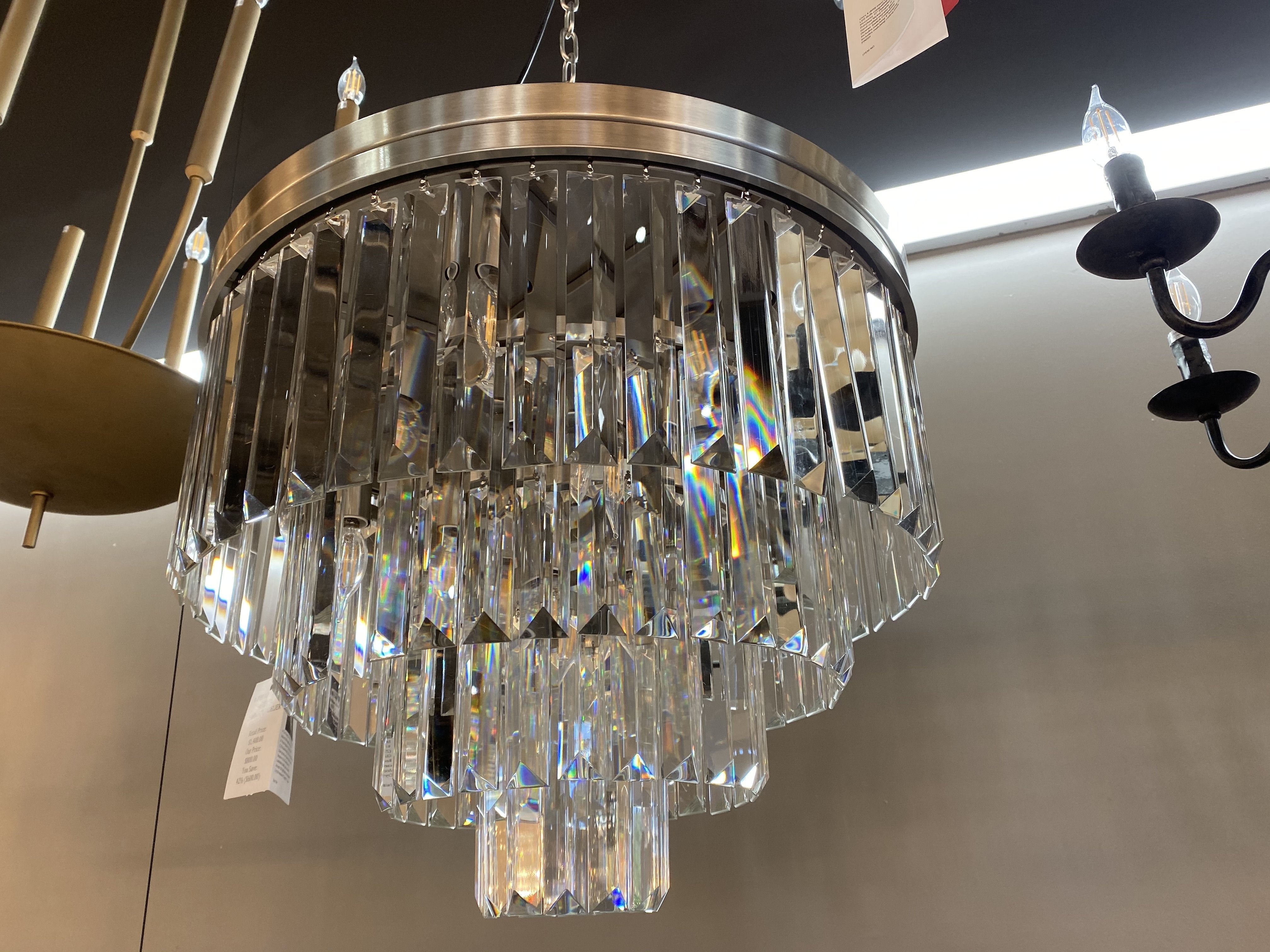 Odeon Round Crystal Fringe Chandelier Collection - Italian Concept