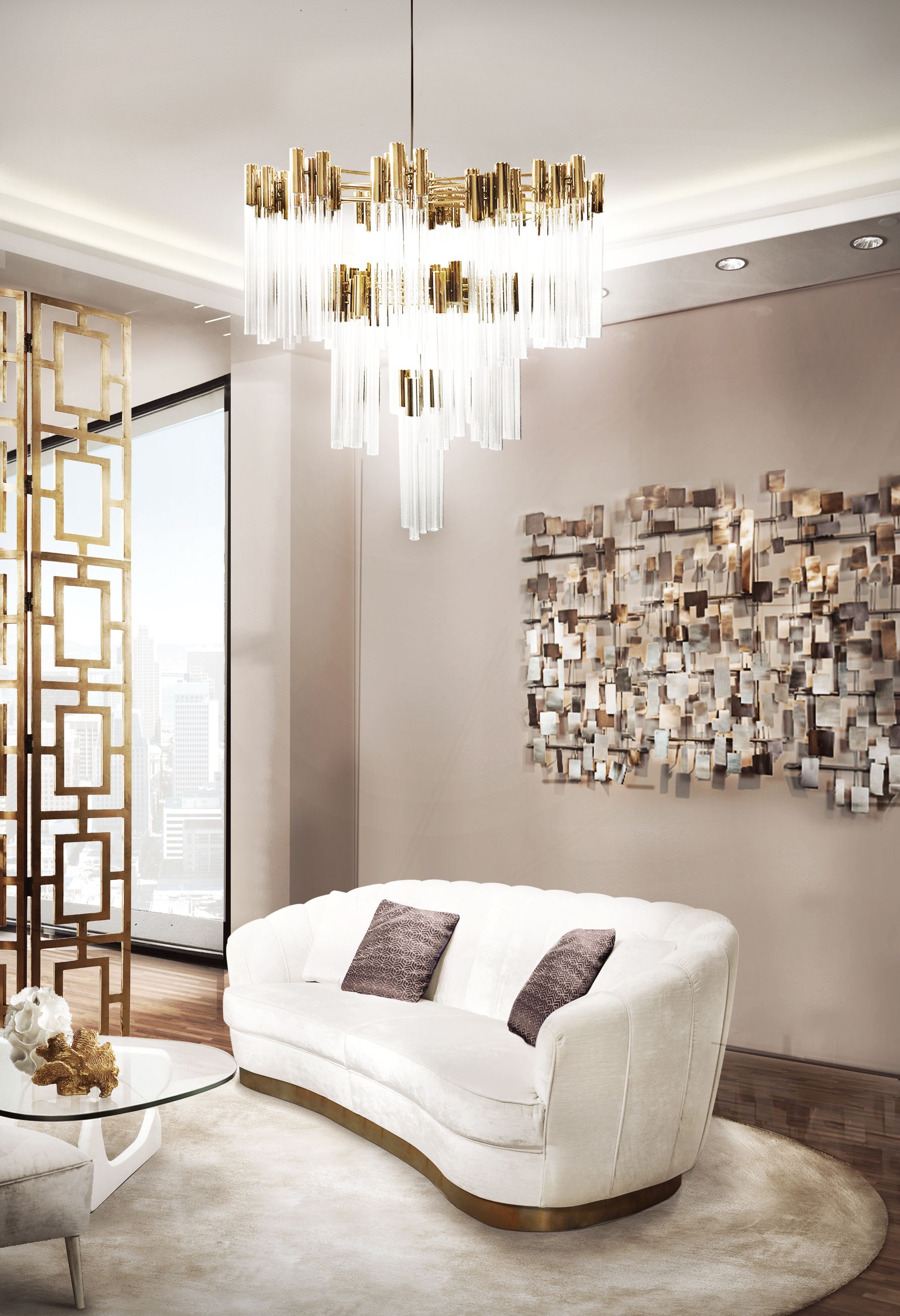 Eminence Tubular Glass Chandelier - Italian Concept