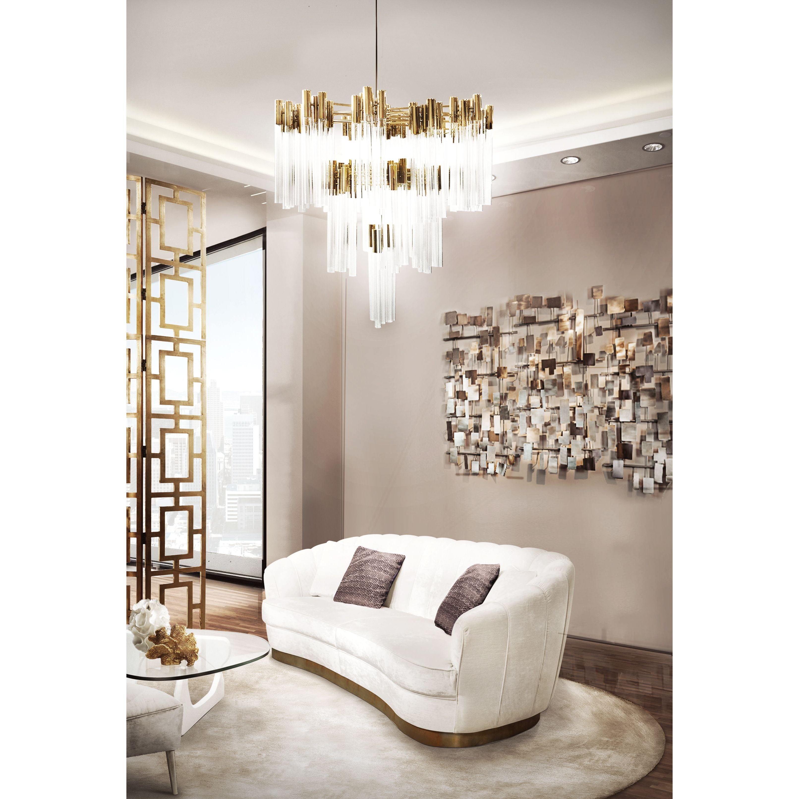 Eminence Tubular Glass Chandelier - Italian Concept