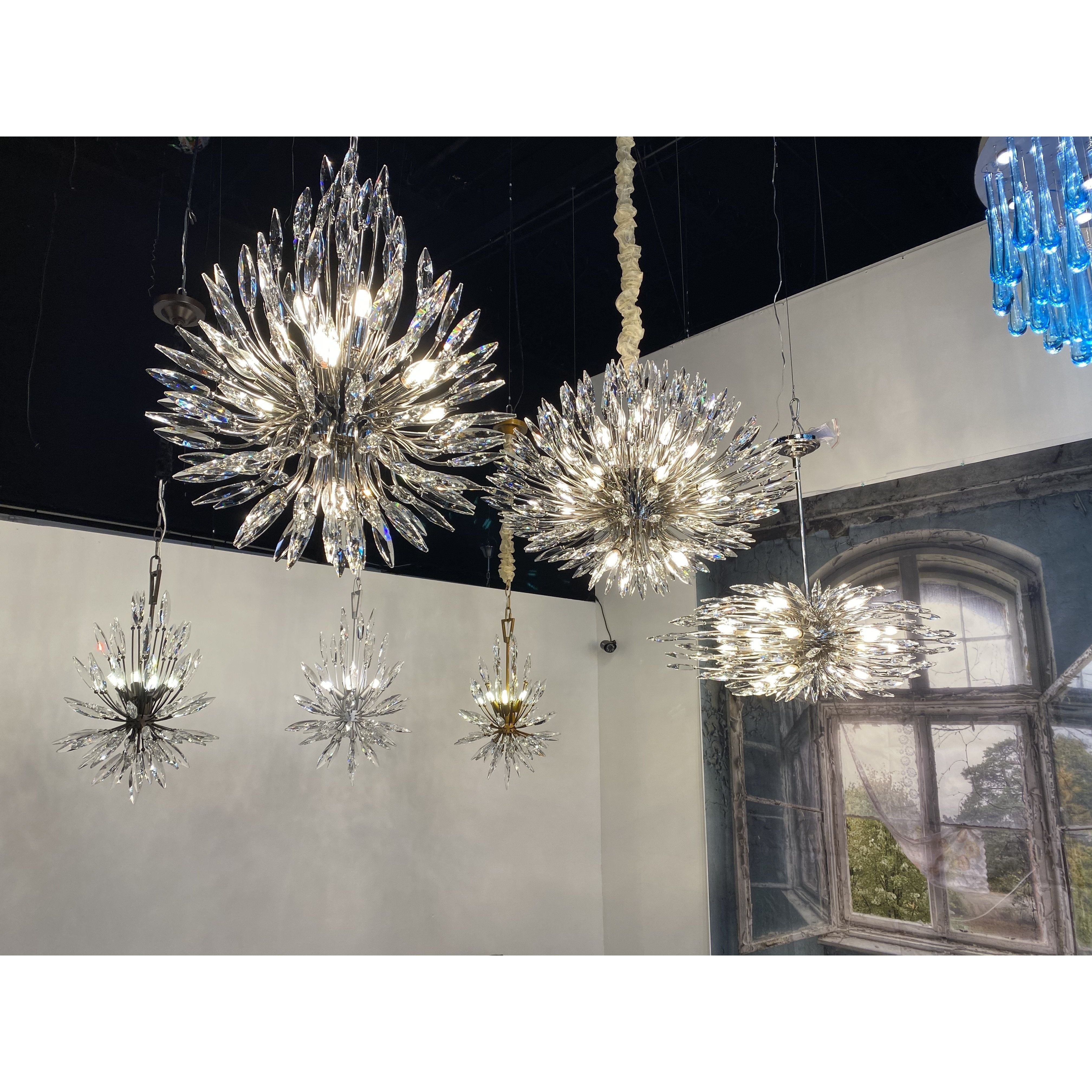 Lily Starburst Crystal Sputnik Chandelier - Italian Concept