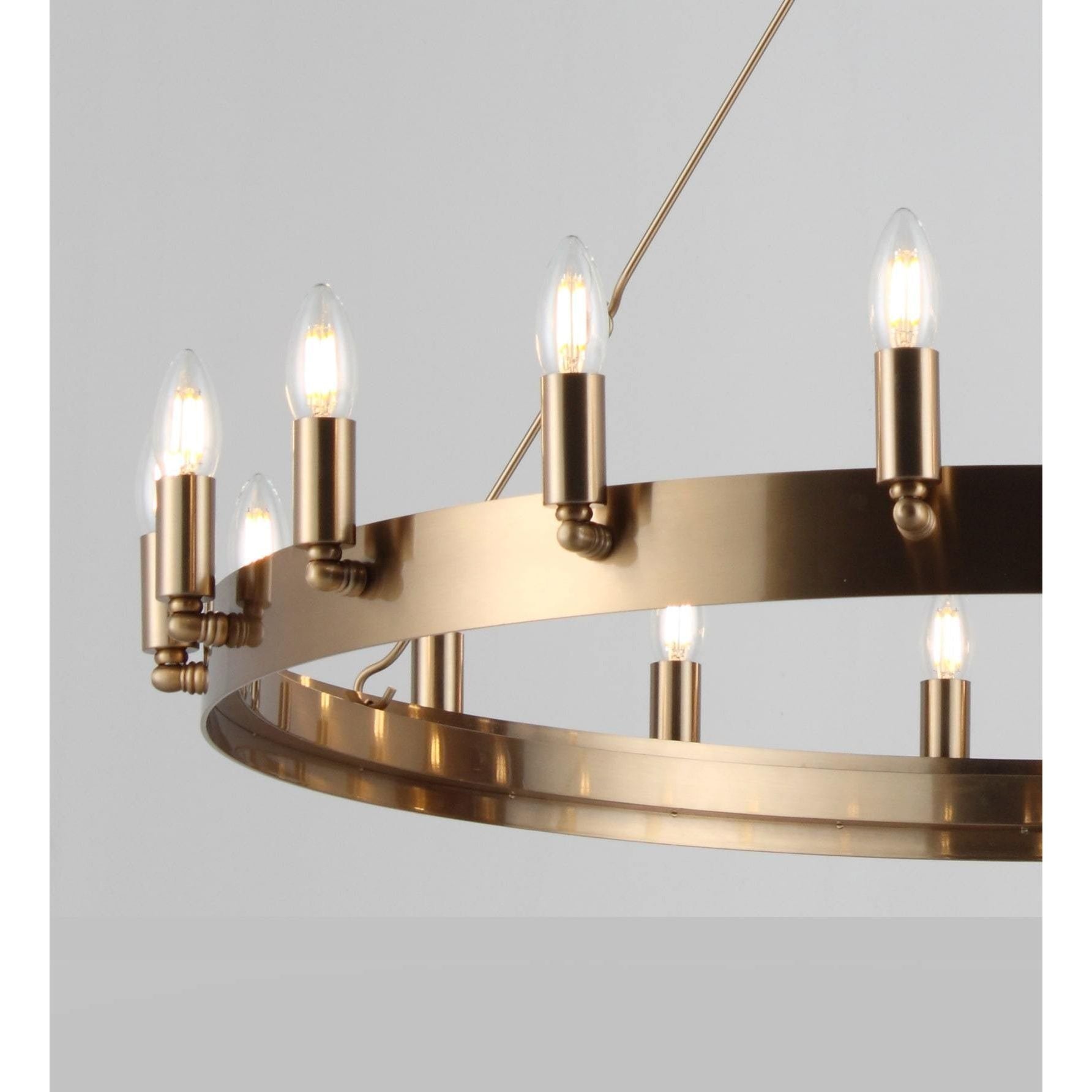 Wheel Barrel 2-Tier Vintage Round Chandelier - Italian Concept