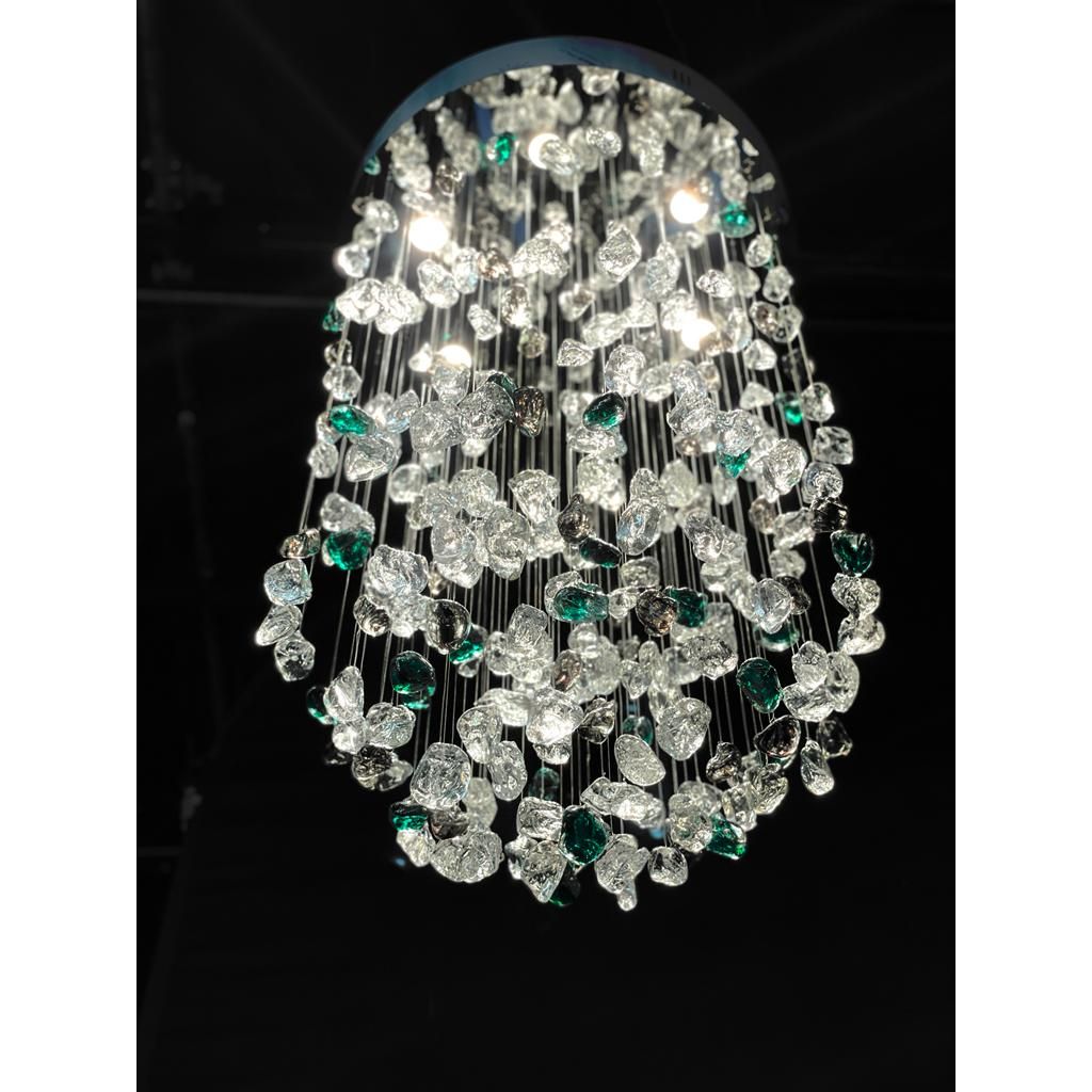 Rainfall Glass Gem Stone Chandelier - Italian Concept - 