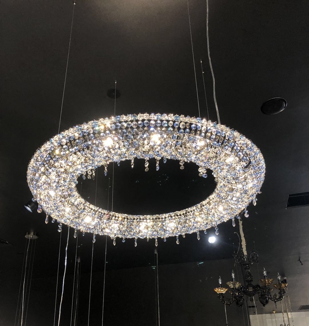 Lucid Halo Round Crystal Ring Chandelier - Italian Concept