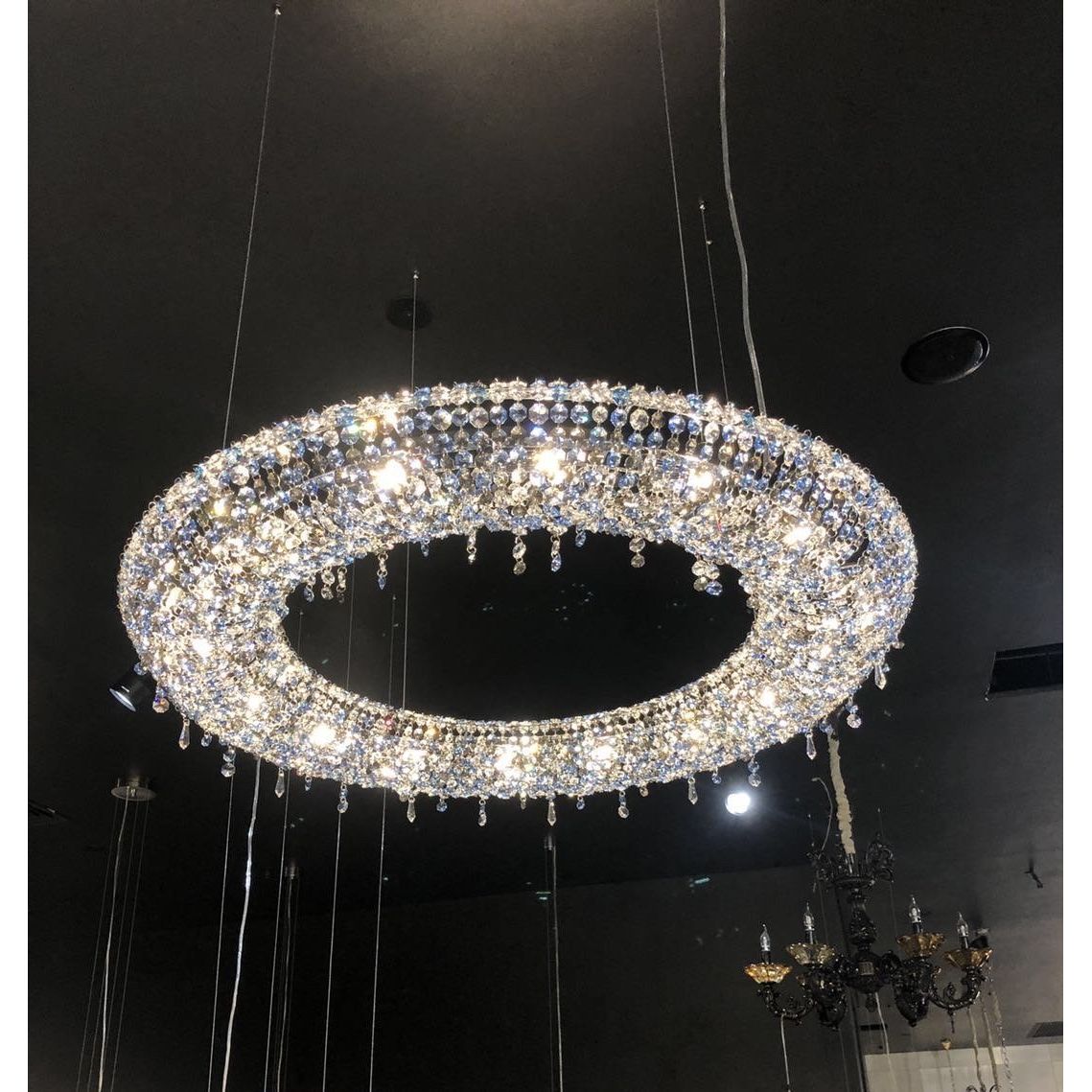 Lucid Halo Round Crystal Ring Chandelier - Italian Concept