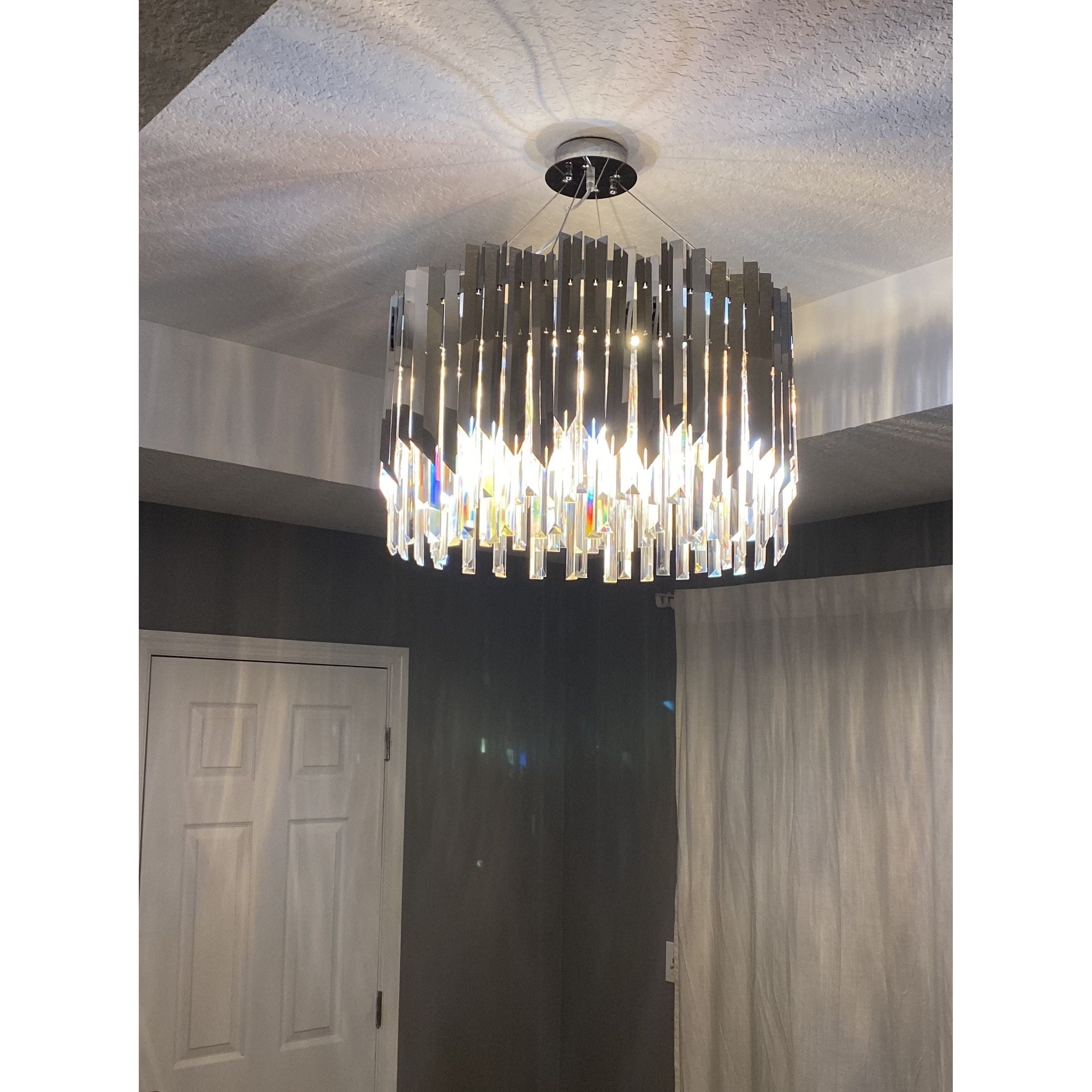 Arrows Steel Crystal Chandelier Round - Italian Concept - 