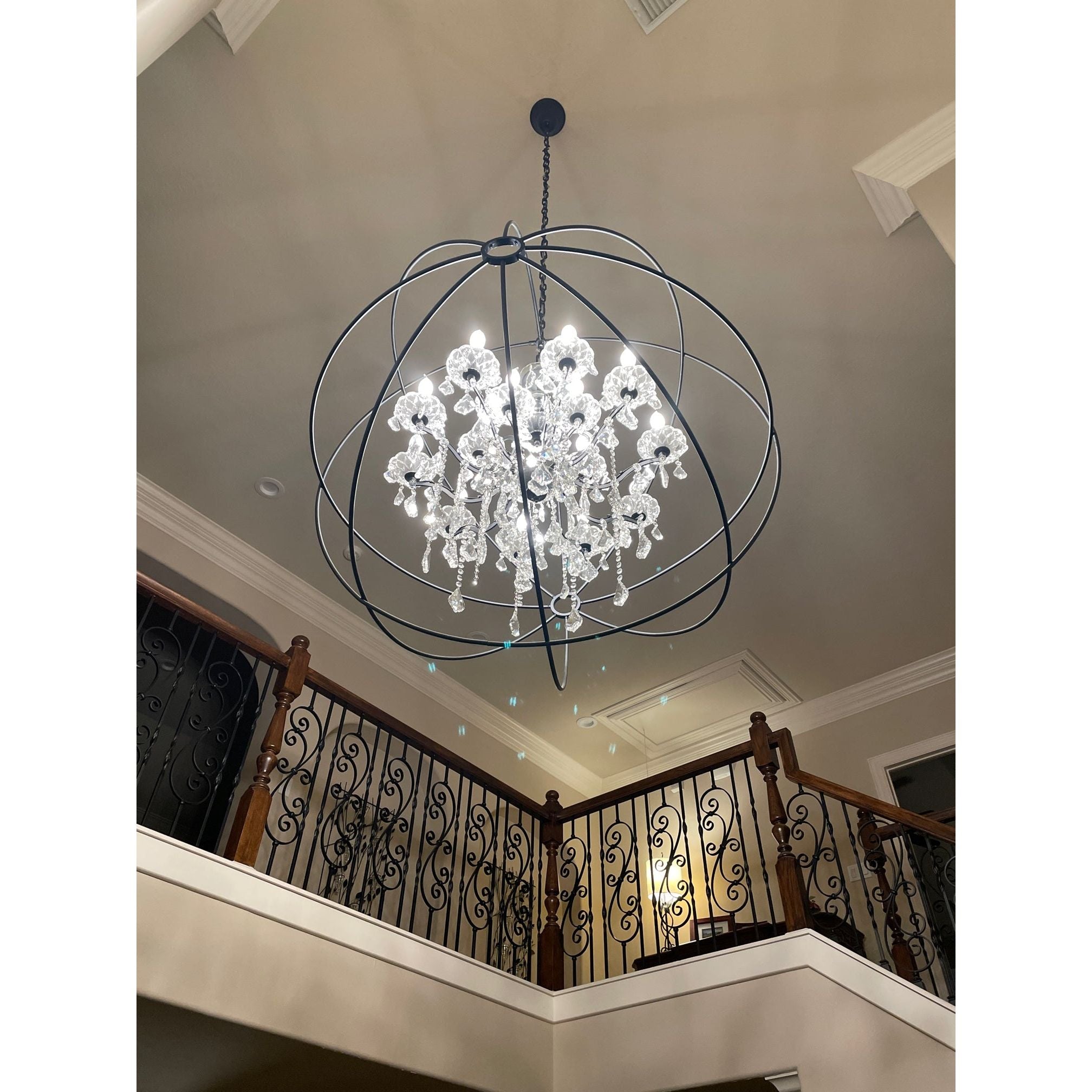 MN Iron Orb Crystal Chandelier - Italian Concept