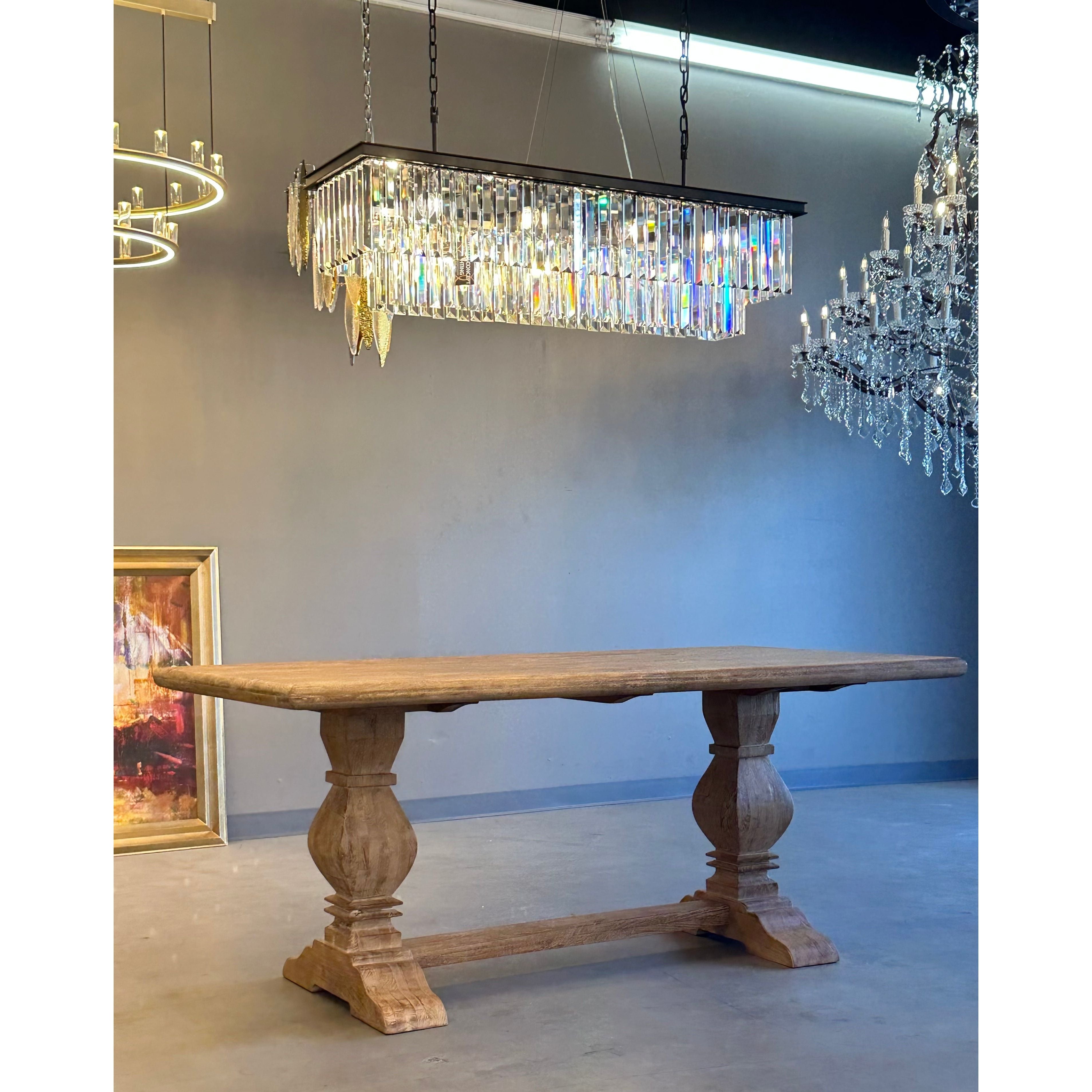 Odeon Crystal Fringe Rectangular Chandelier - Italian Concept