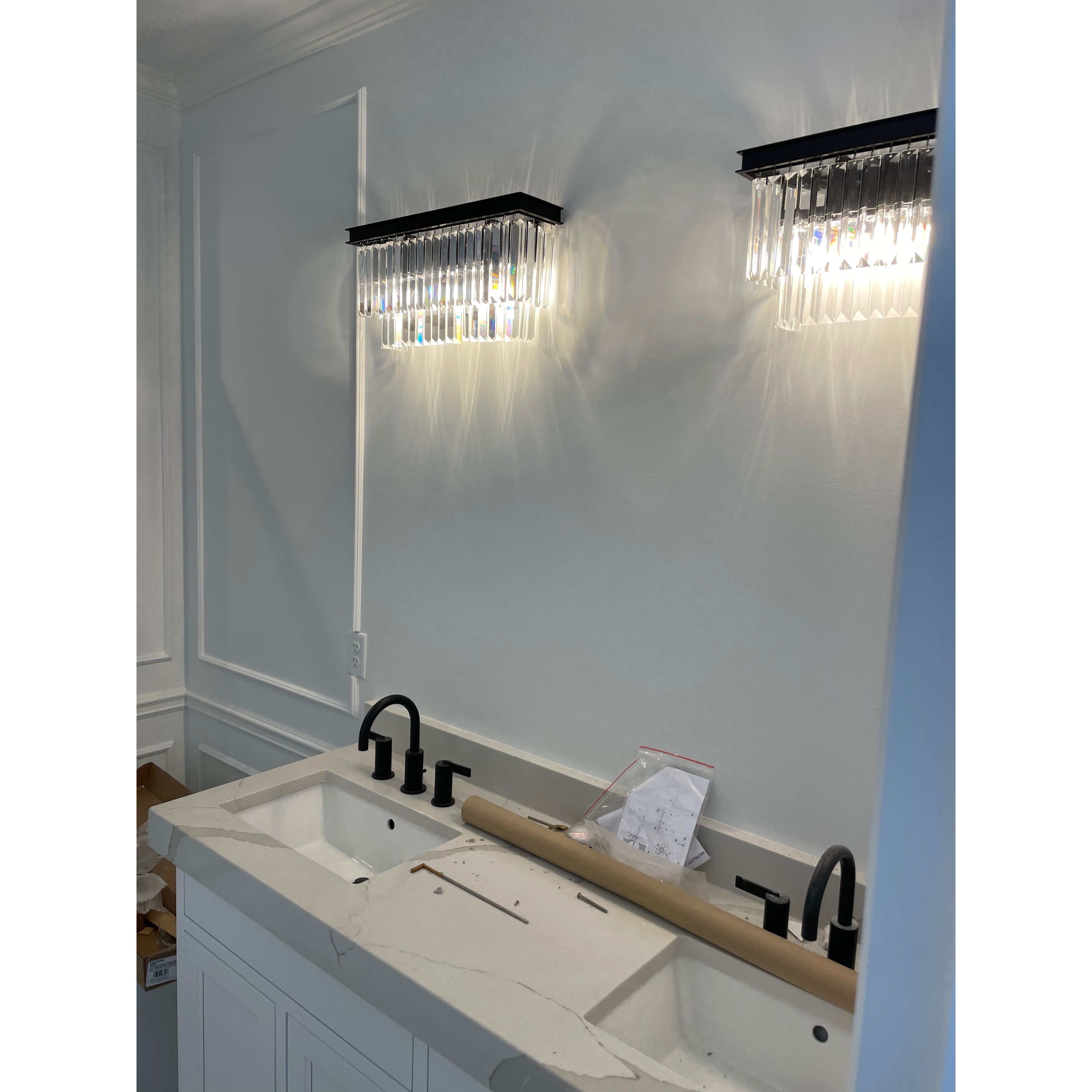 Odeon Crystal Fringe Vanity Sconce - Italian Concept