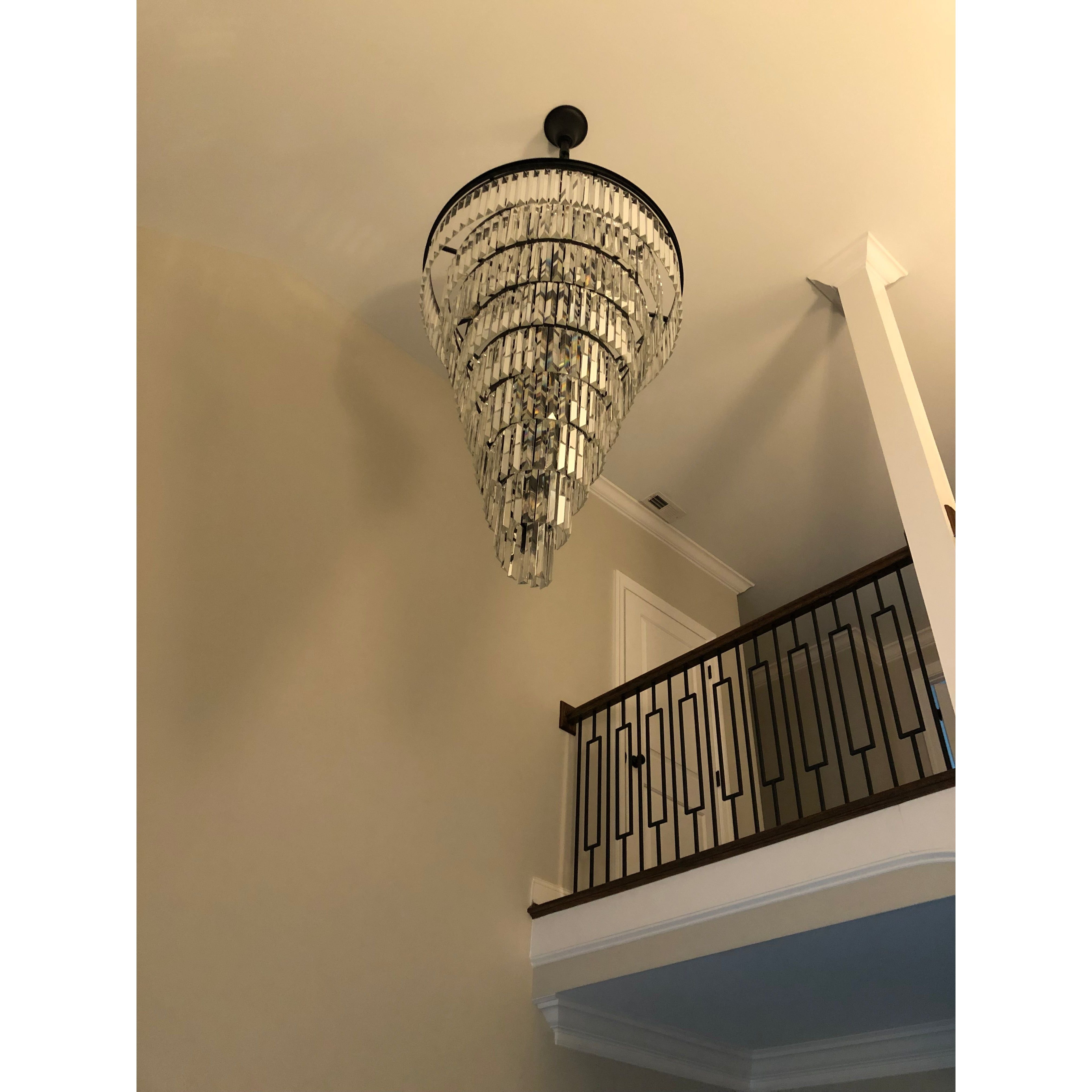 Veccini Odeon Spiral Tiered/ Layered Crystal Fringe Chandelier - Italian Concept