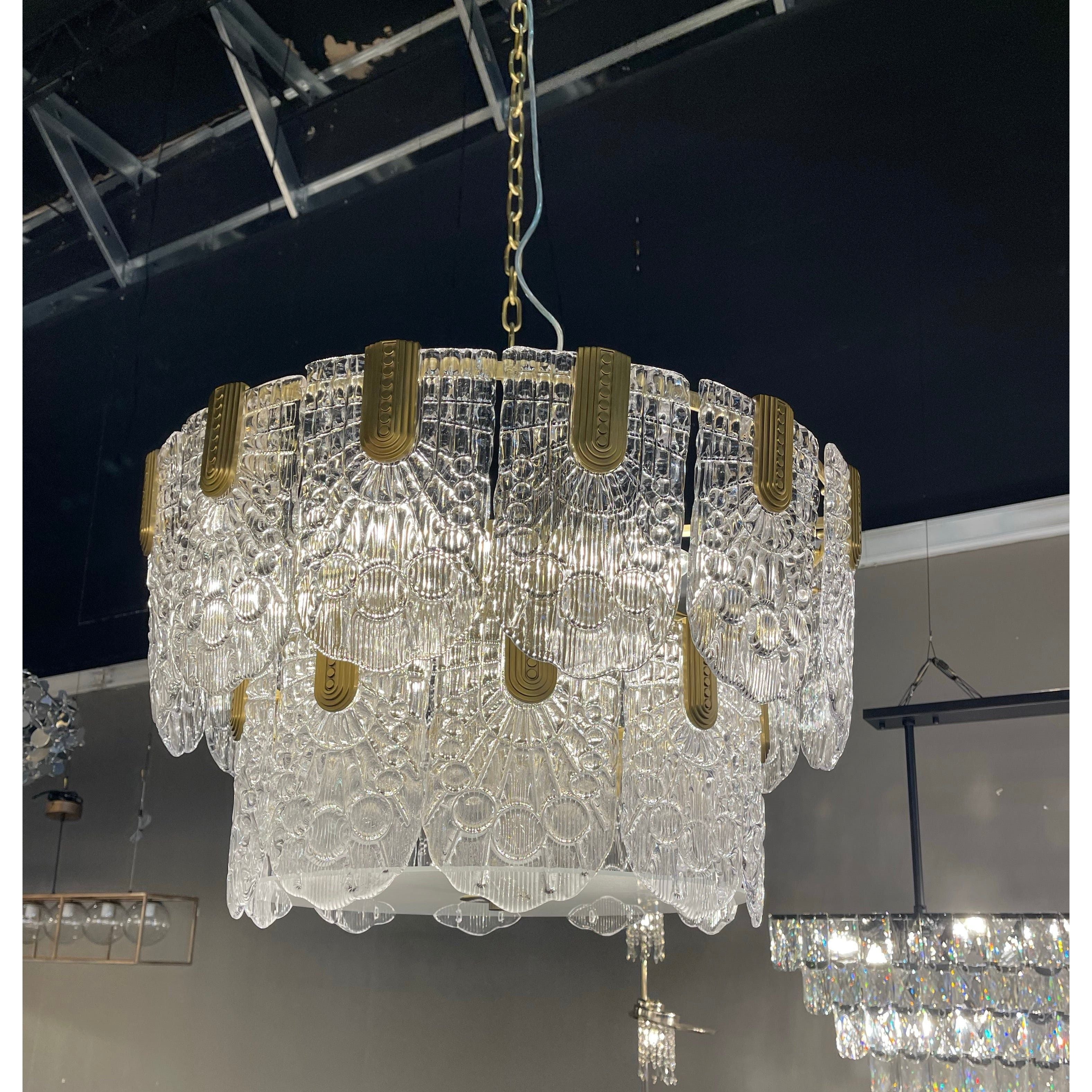 Jacques Brass Crystal Round Chandelier - Italian Concept