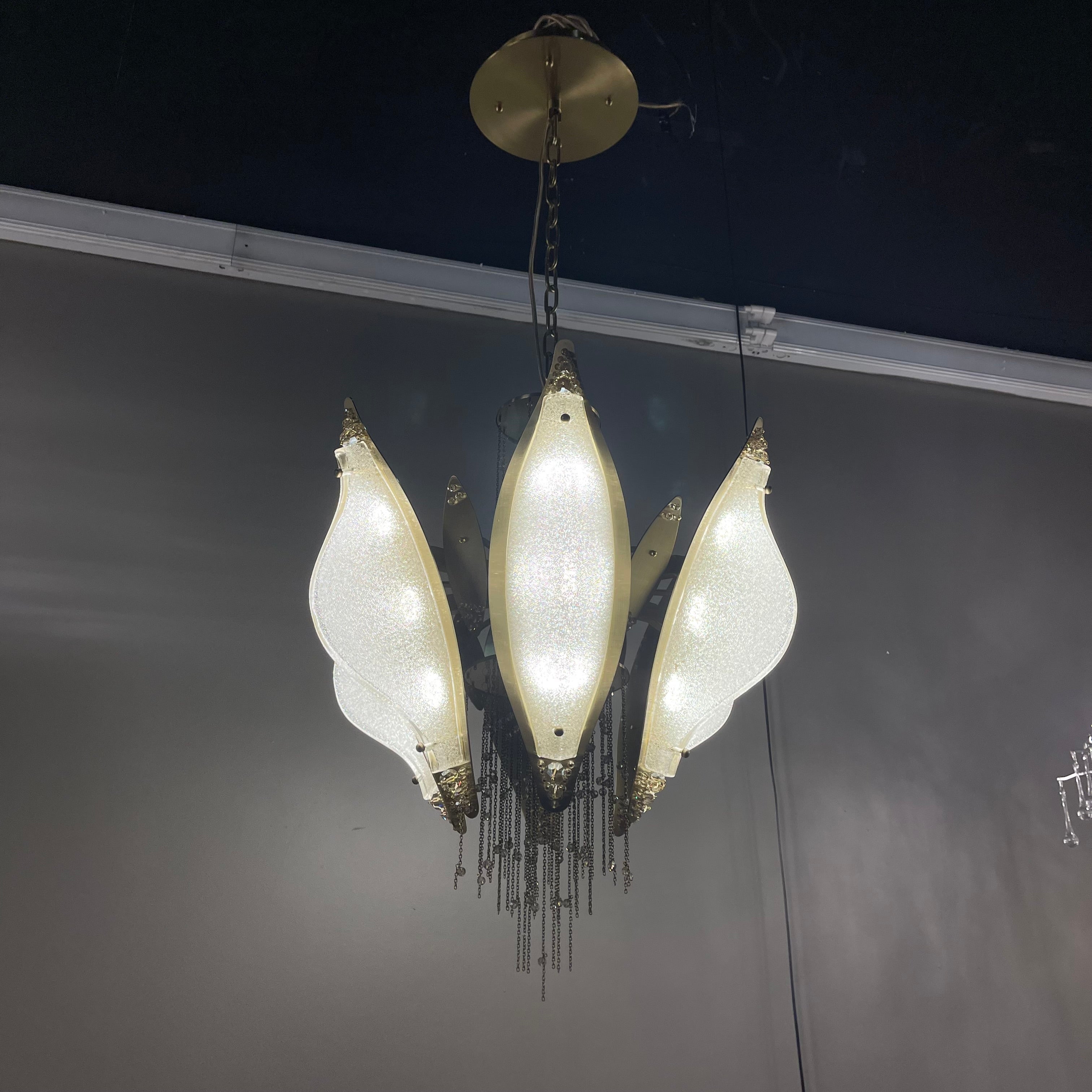 Aria Closed-Flower Crystal Murano Chandelier - Italian Concept - 