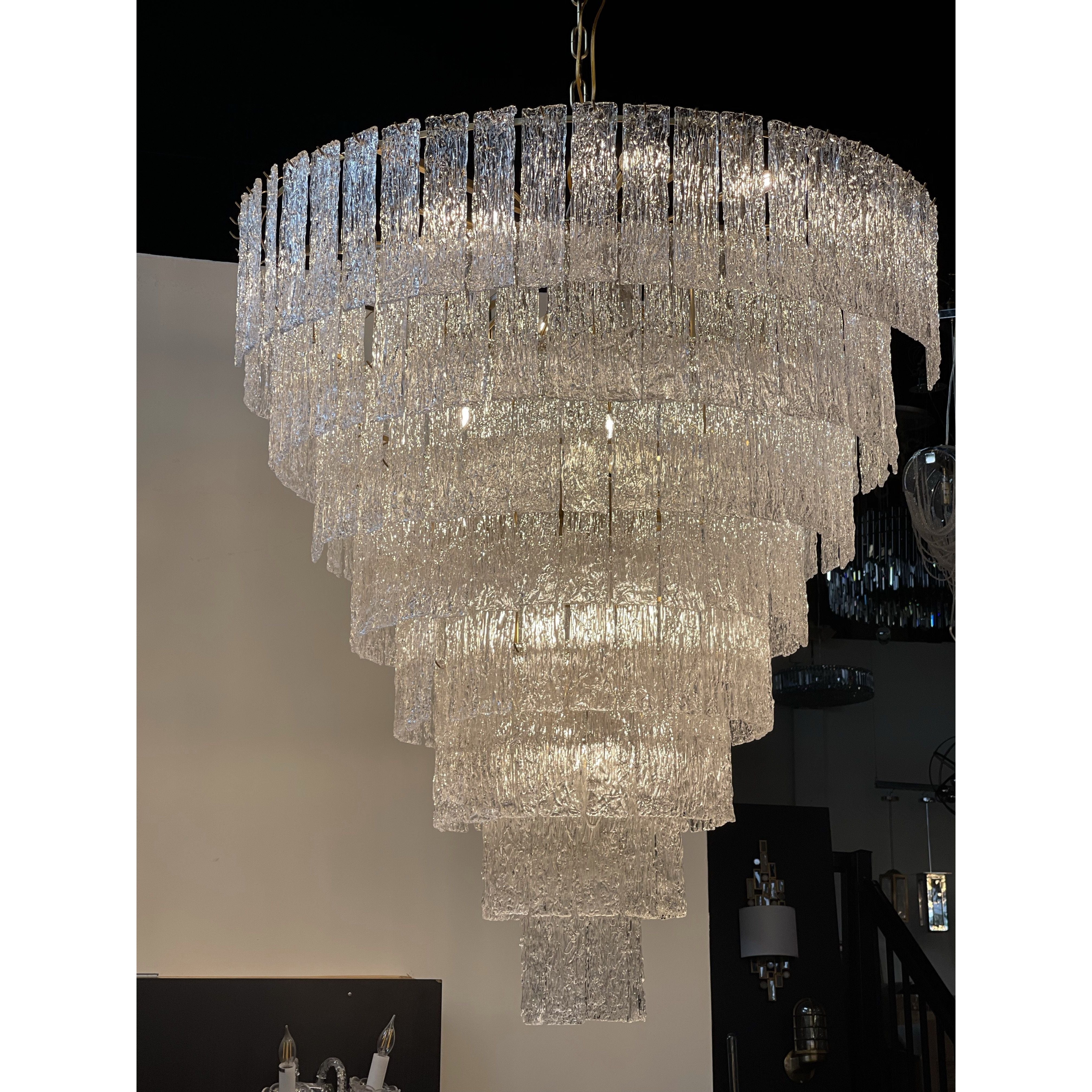 Giovanni Round Tiered Murano Glass Chandelier - Italian Concept