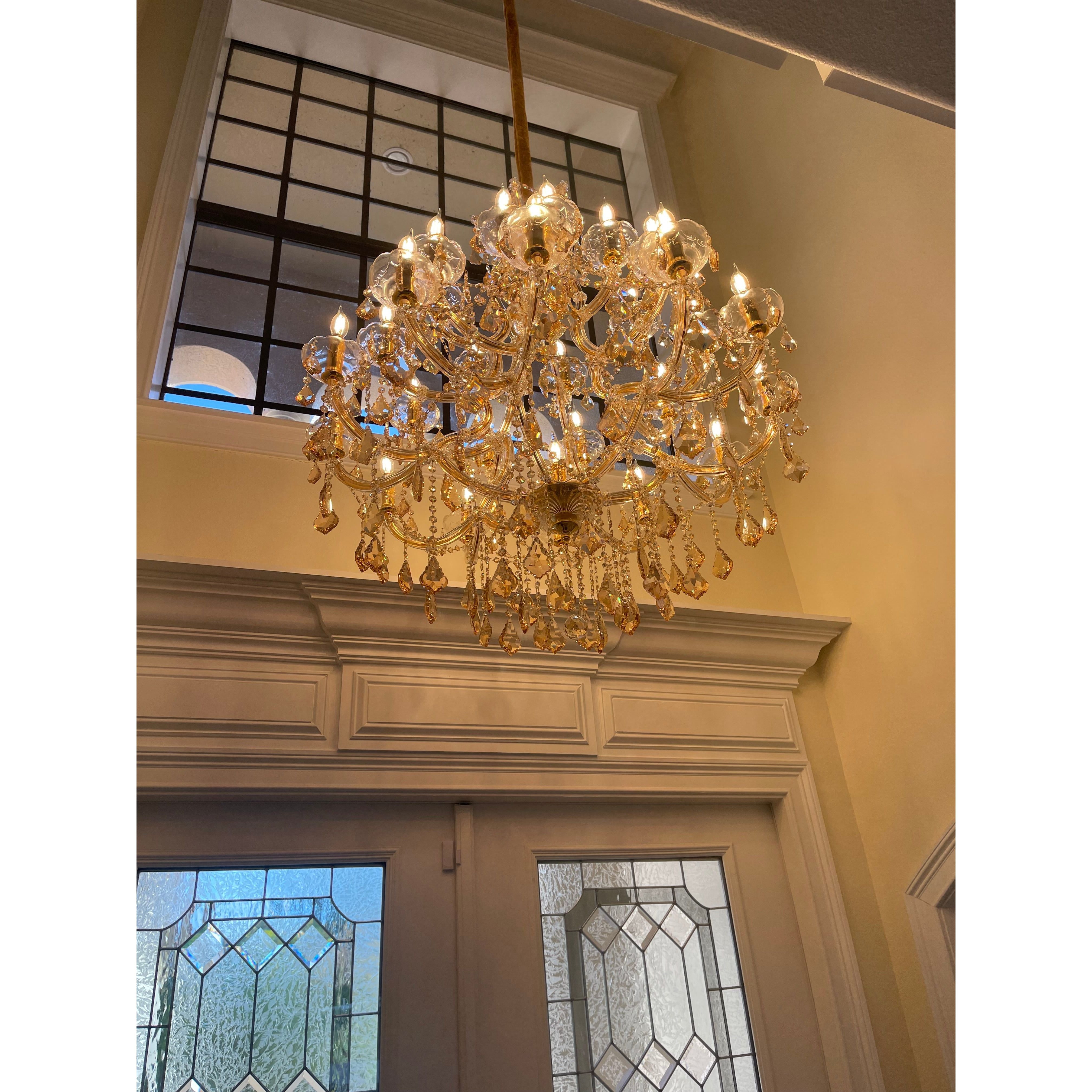 Leyla Maria Theresa 28 Light Crystal Chandelier - Italian Concept