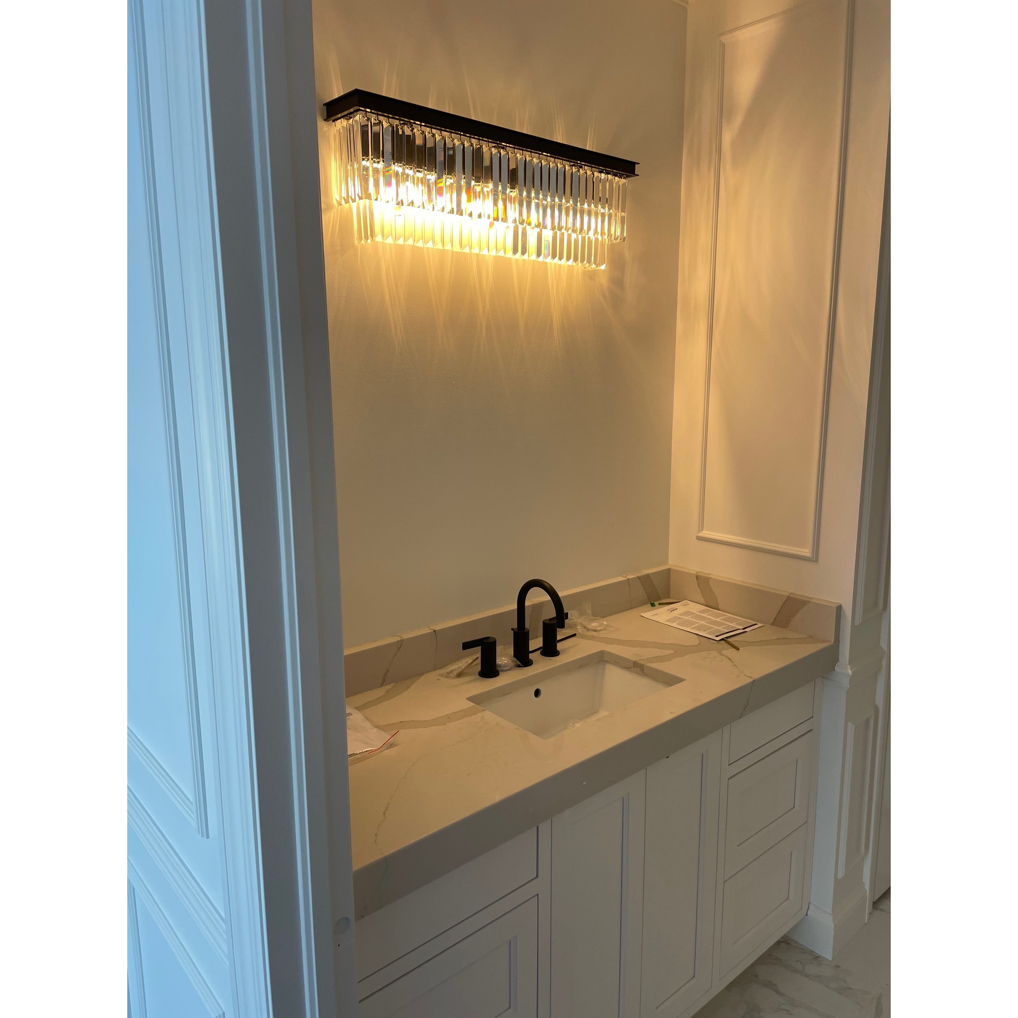 Odeon Crystal Fringe Vanity Sconce - Italian Concept