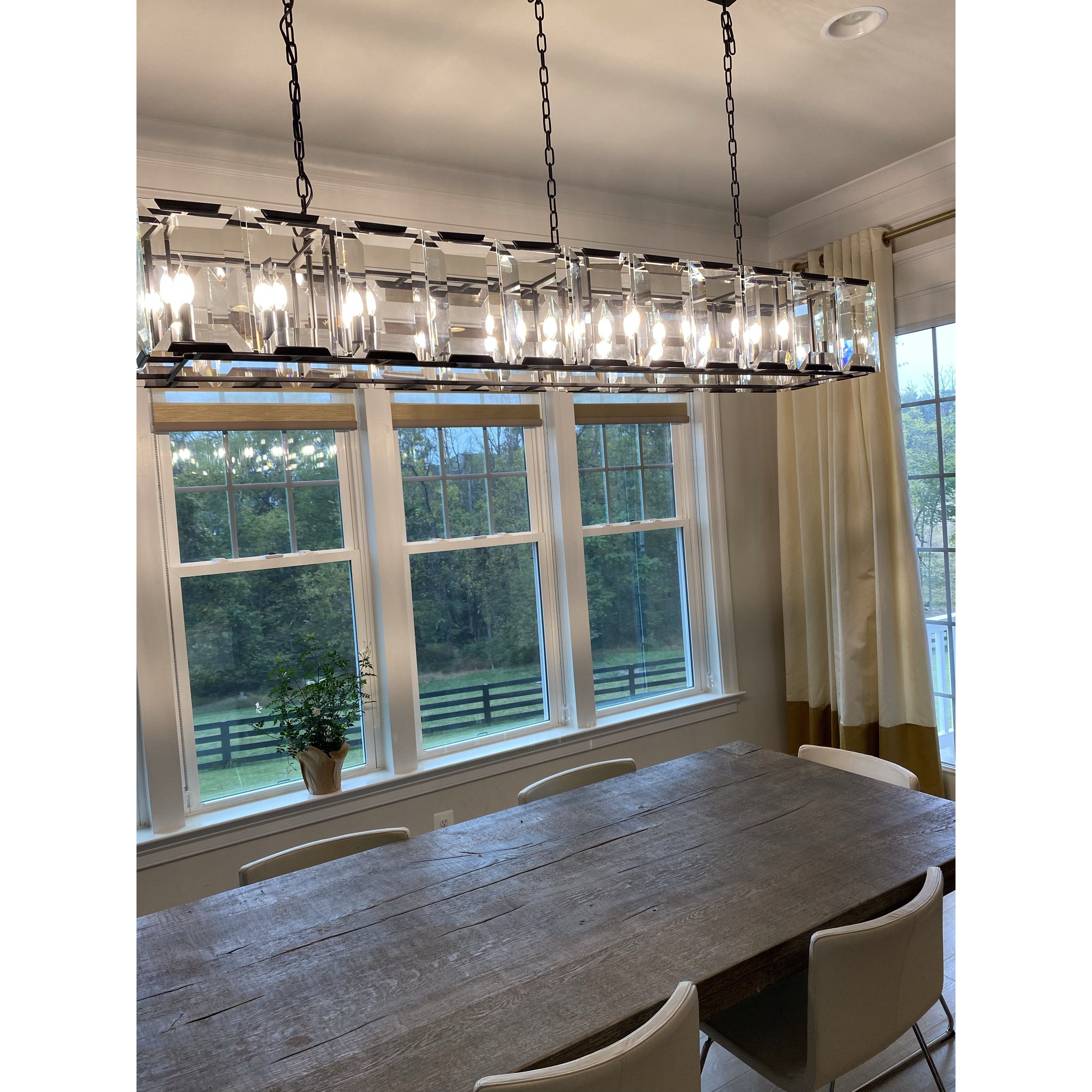 Tundra Crystal Rectangular Chandelier - Italian Concept