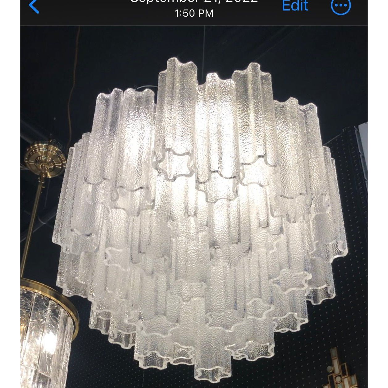 Flushmount Caprice Semi-Transparent Tubular Glass Chandelier - Italian Concept