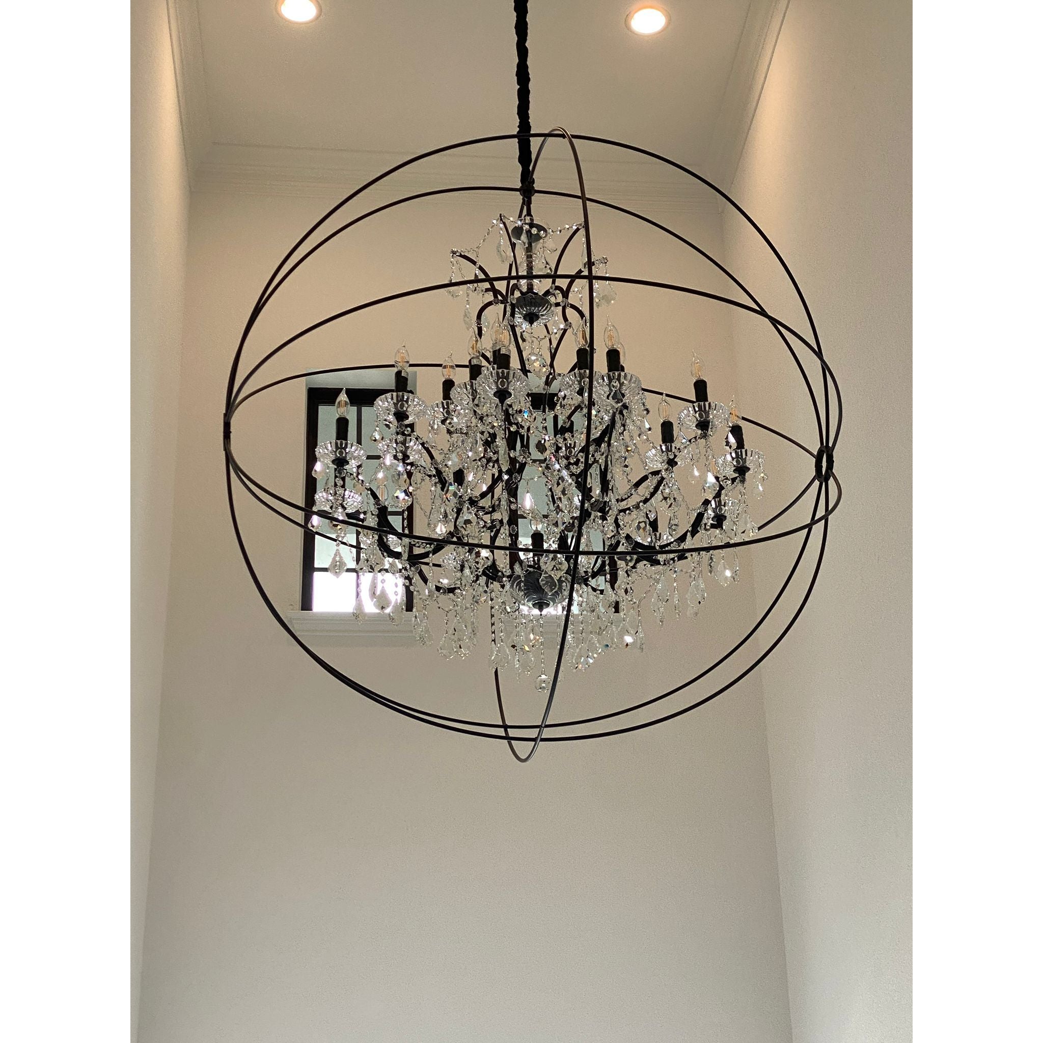 MN Iron Orb Crystal Chandelier - Italian Concept