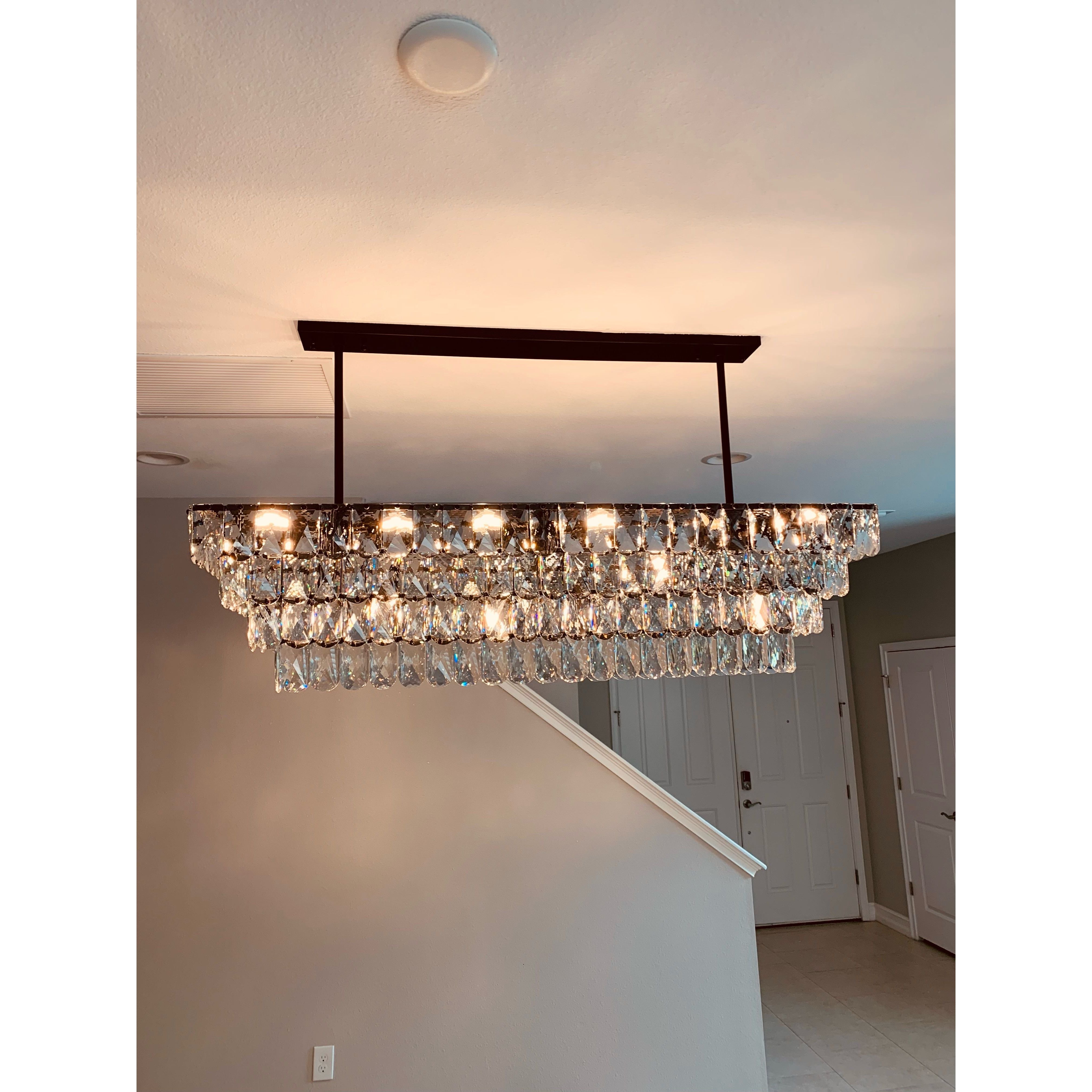 Abrielle Crystal Rectangular Chandelier - Italian Concept - 