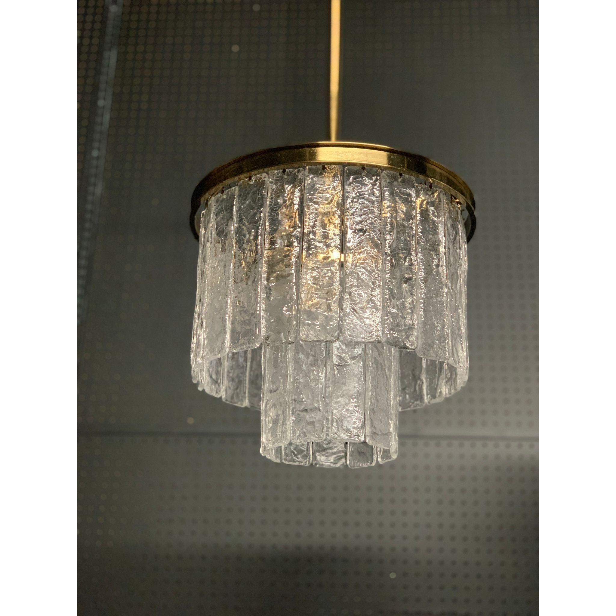 Textured glass store pendant lights