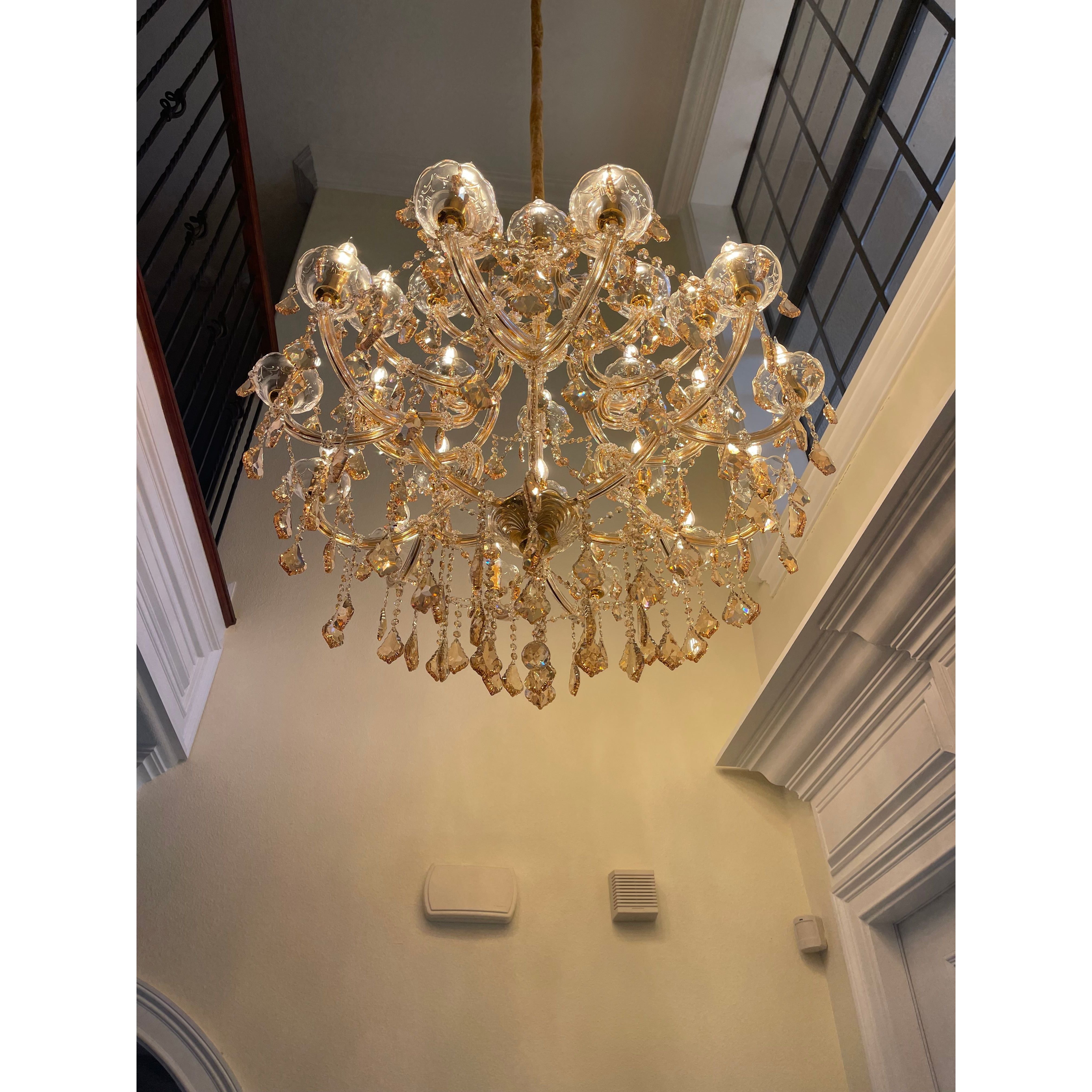 Leyla Maria Theresa 28 Light Crystal Chandelier - Italian Concept