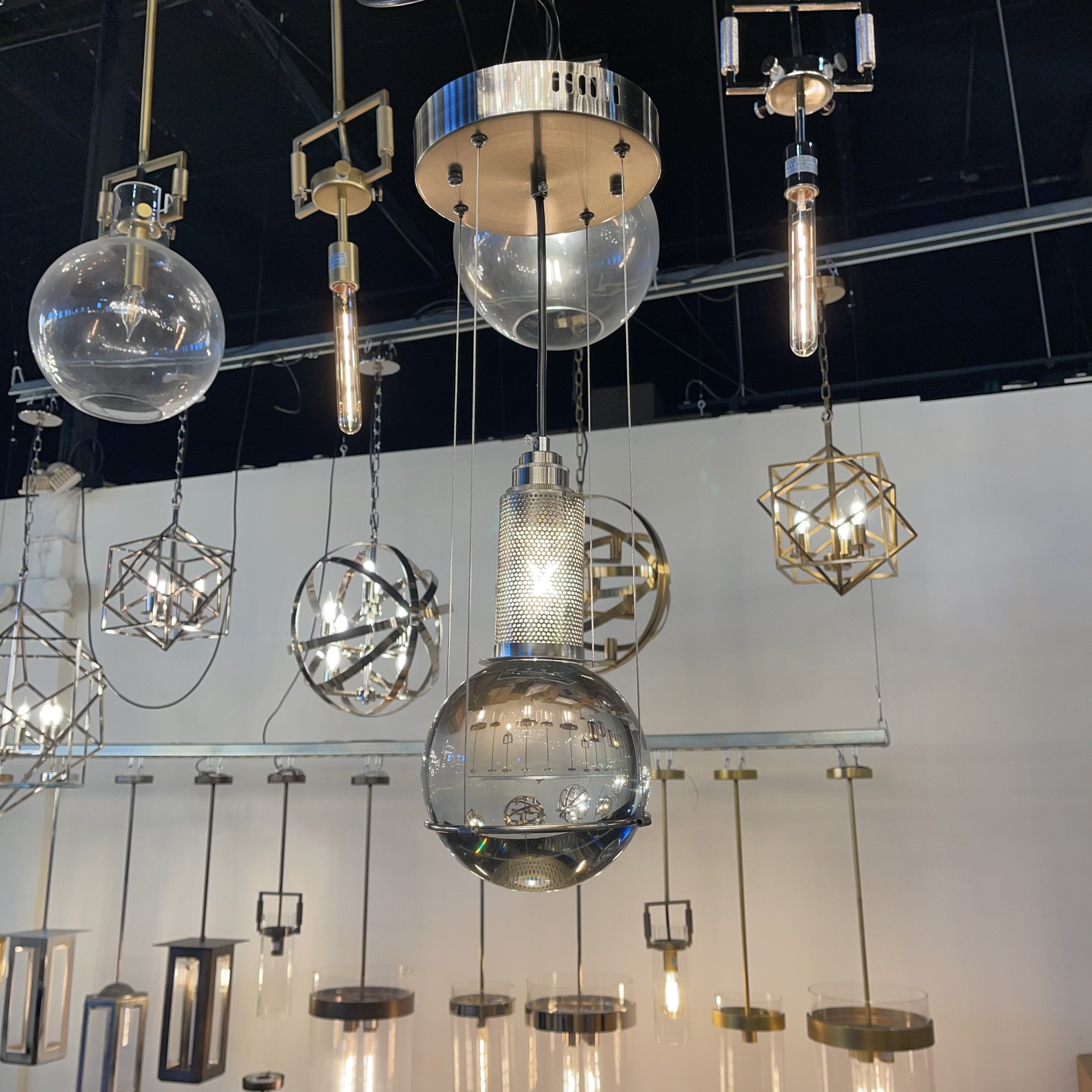 Bijou Solid Glass Globe Pendant Light - Italian Concept - 