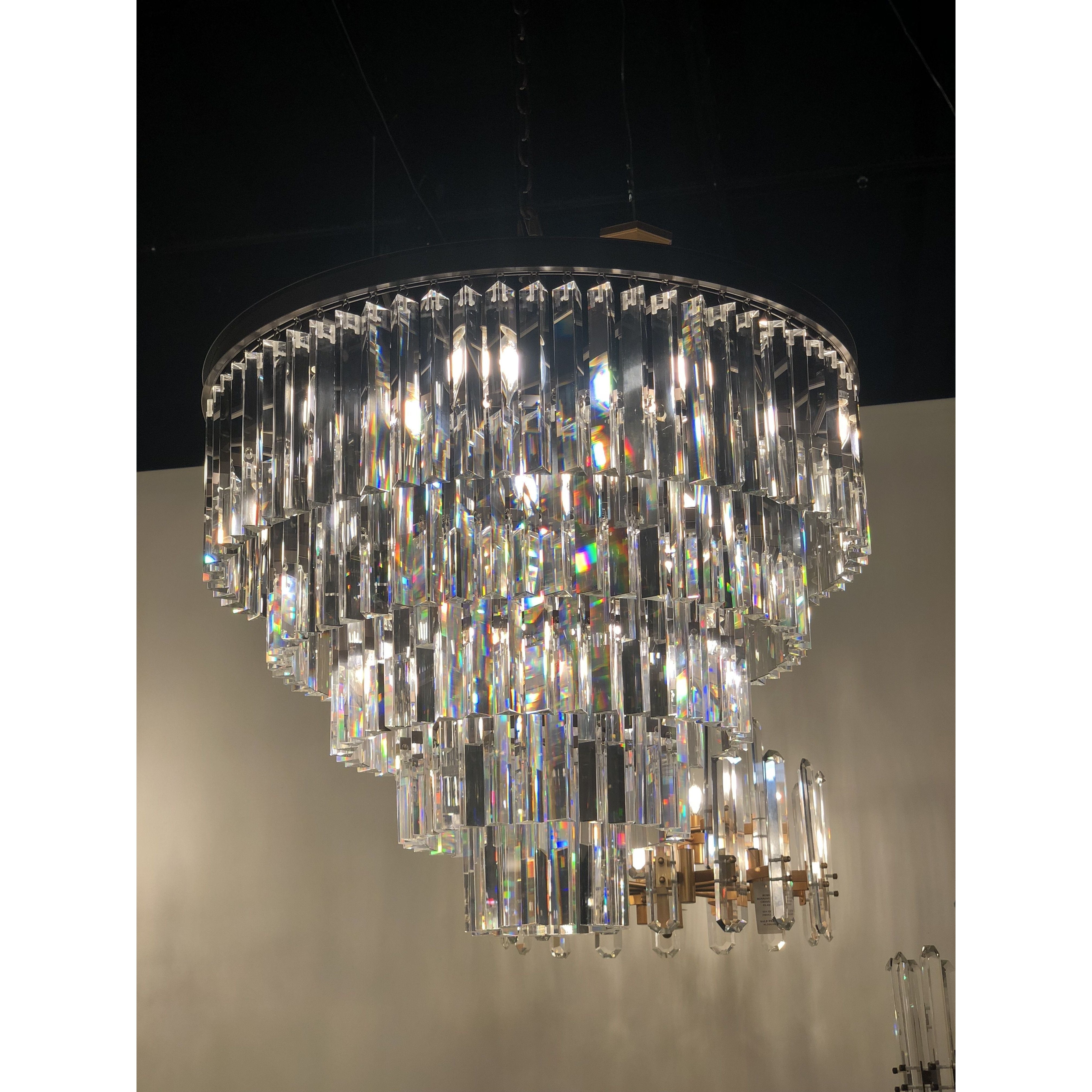 Apex Odeon Round Crystal Fringe Chandelier Collection - Italian Concept - 