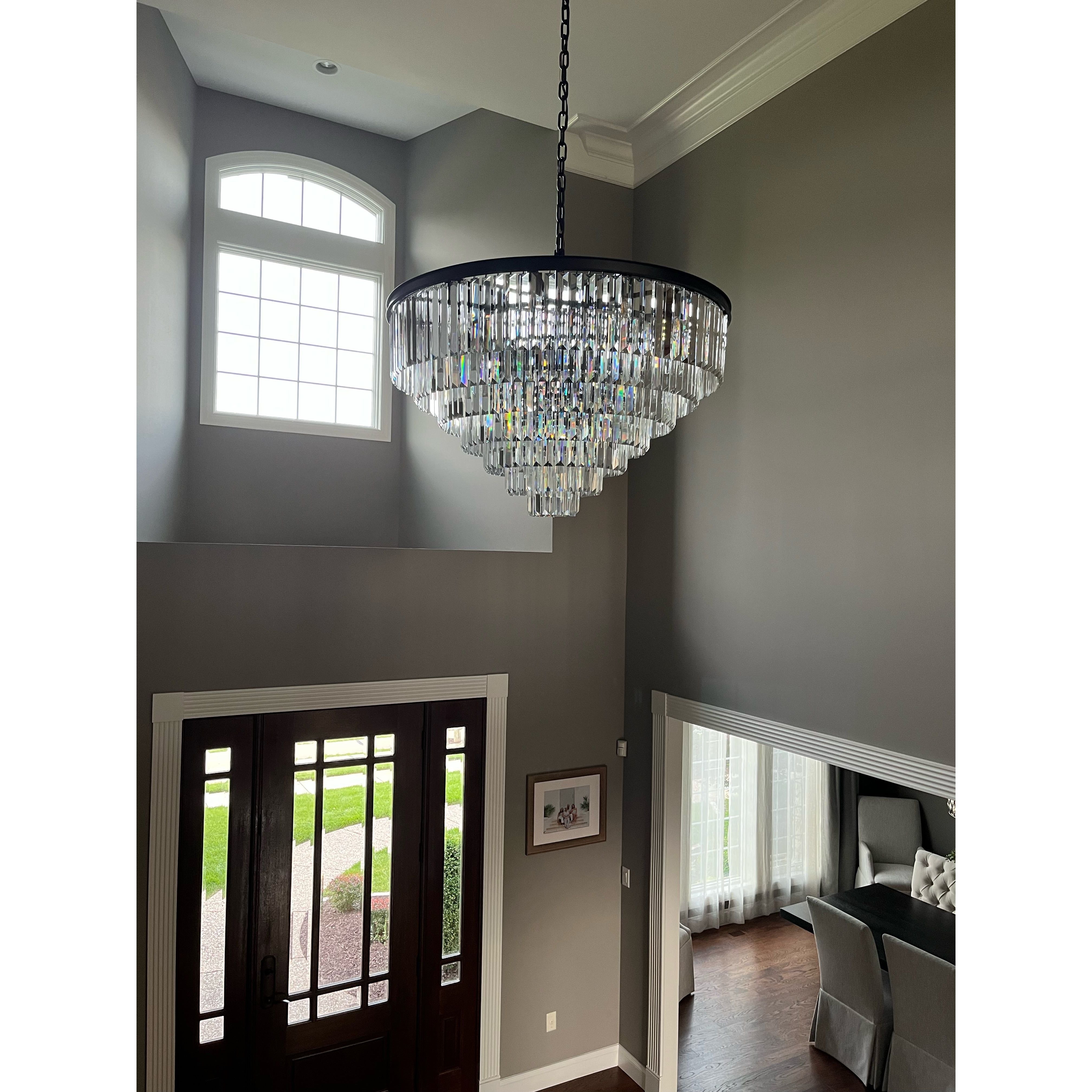 Odeon Round Crystal Fringe Chandelier Collection - Italian Concept