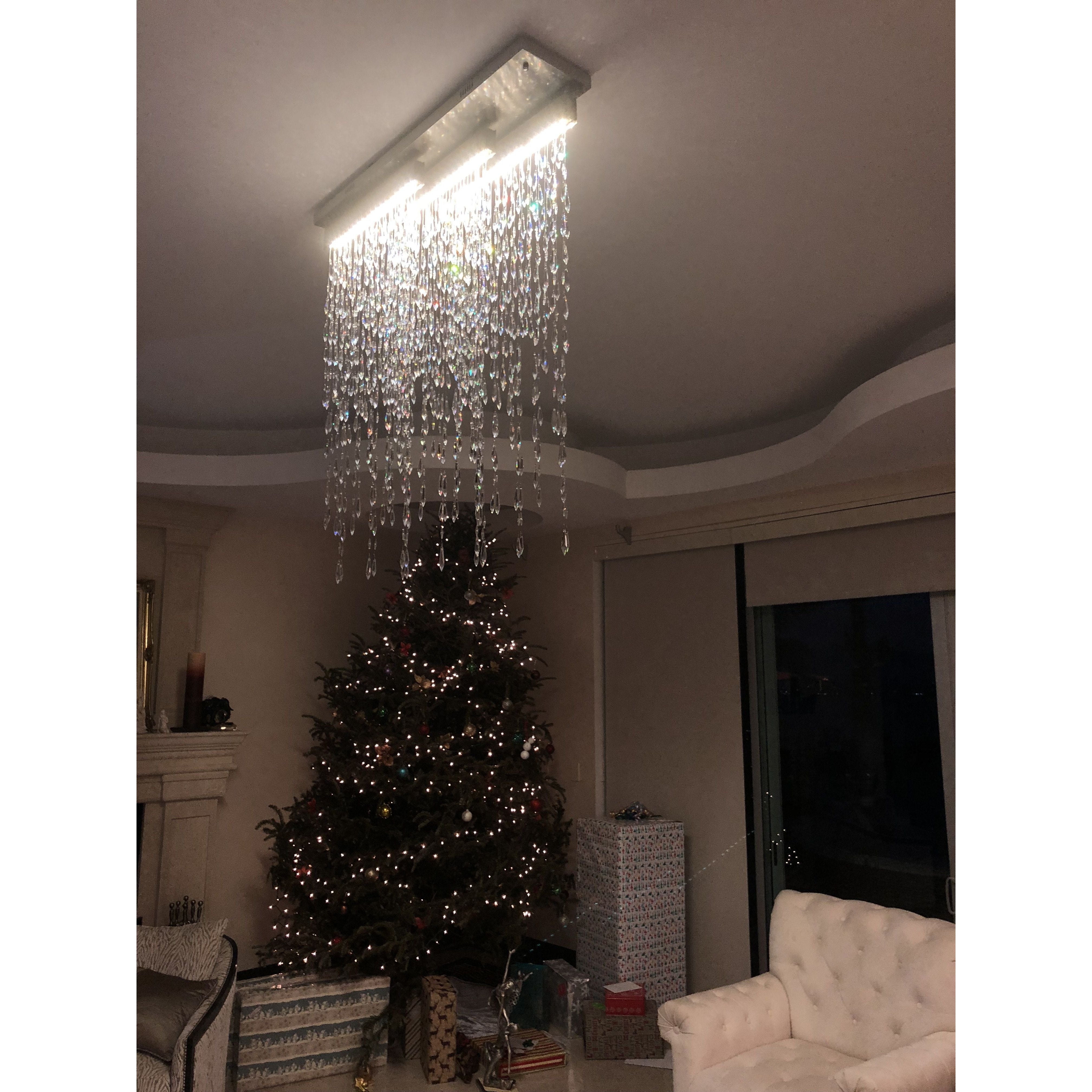 Ice Rainfall Crystal Prism LED Chandelier - Italian Concept