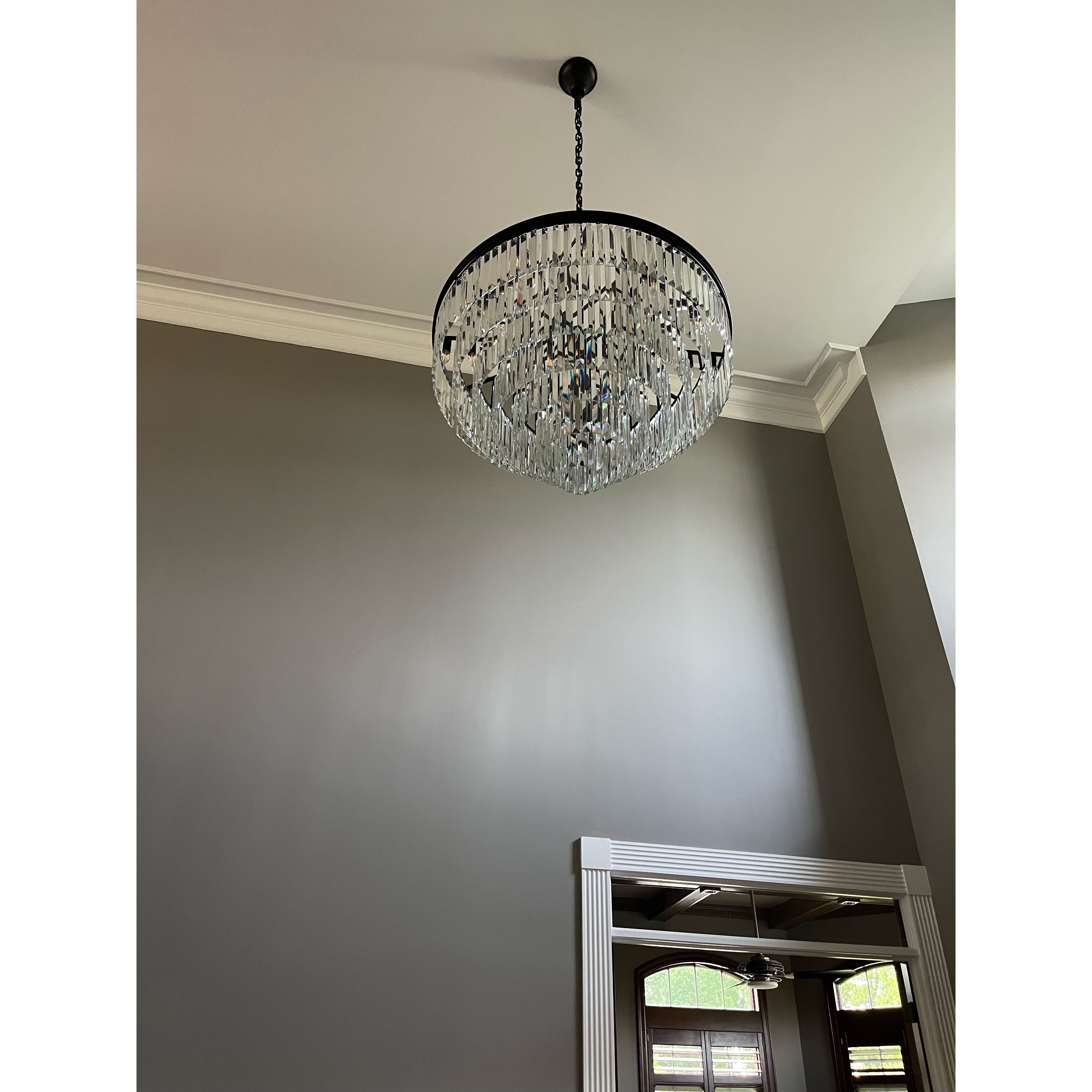 Odeon Round Crystal Fringe Chandelier Collection - Italian Concept