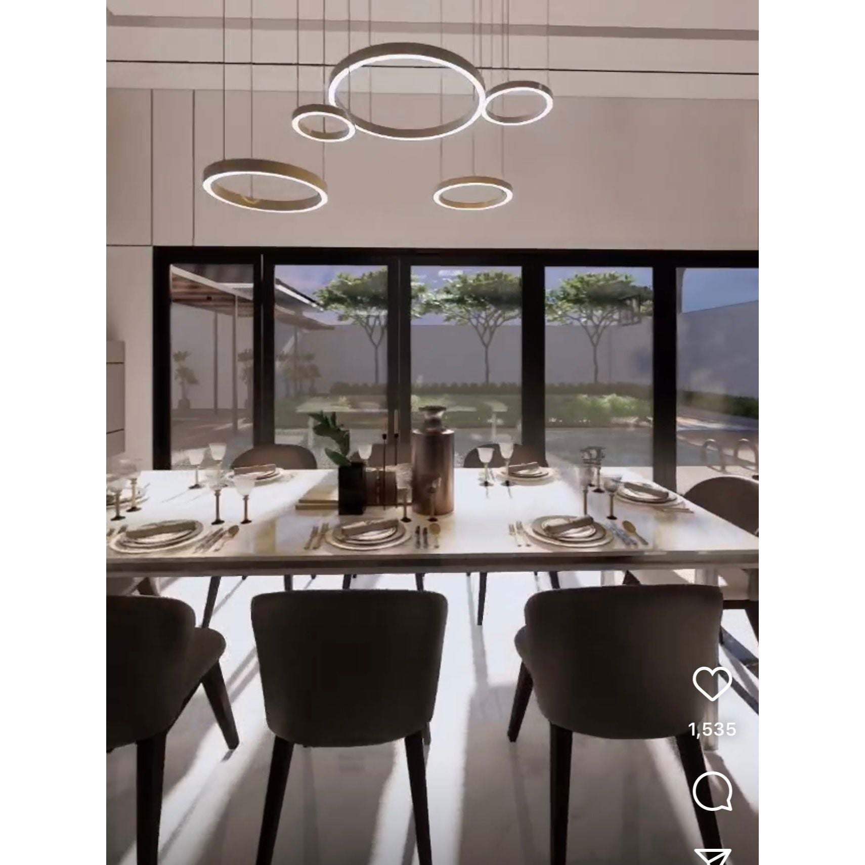 Liana Round Ring LED Chandelier - Italian Concept