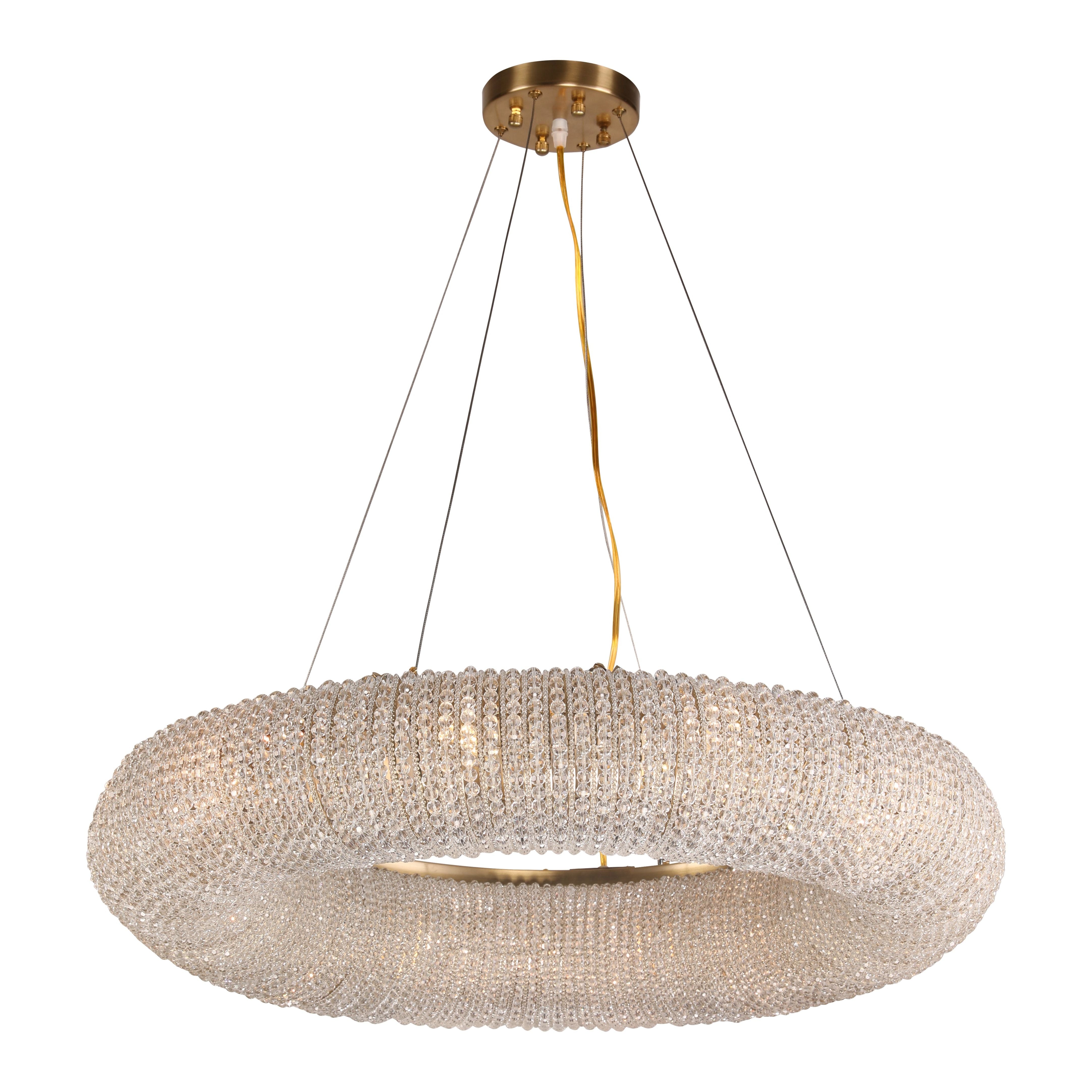 Empire Round Crystal Ring Beaded Chandelier - Italian Concept